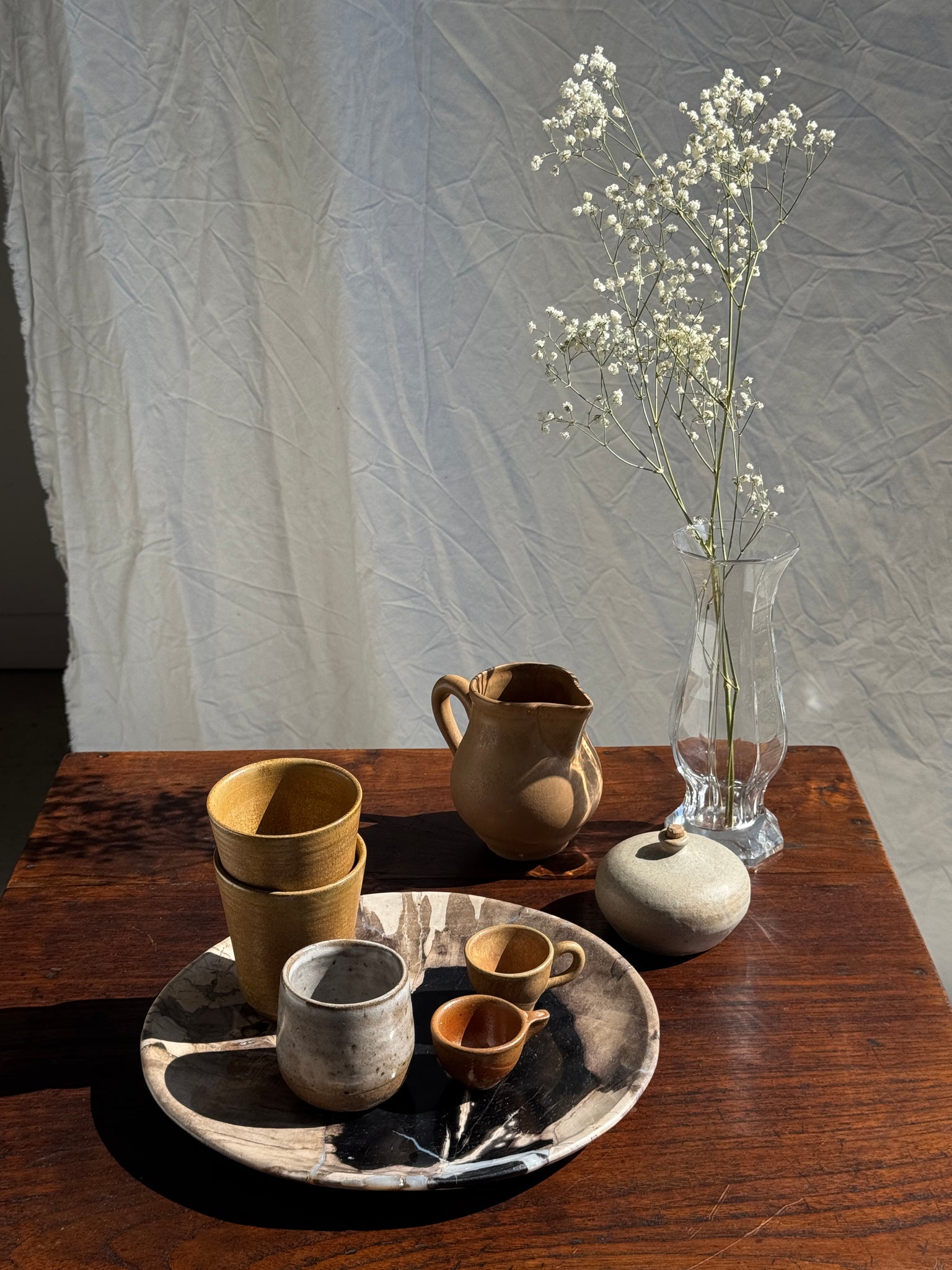 Paire de tasses en grès Digoin