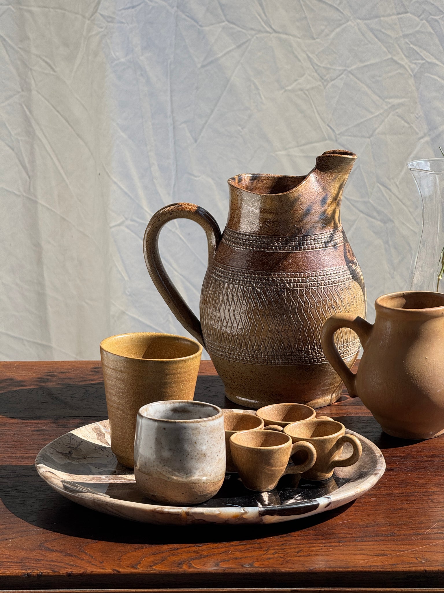 Lot de 8 mini tasses en grès D4,5