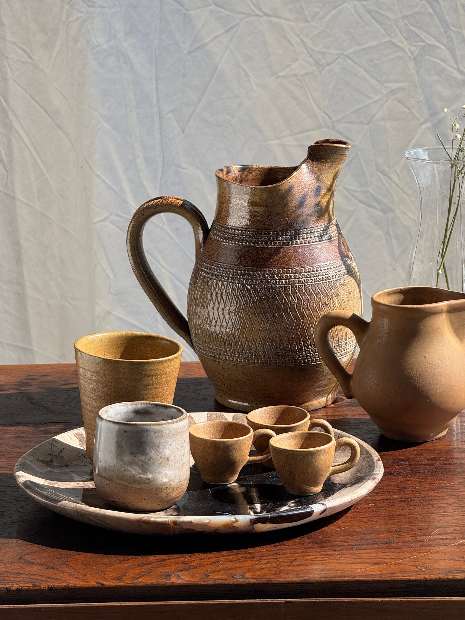 Lot de 8 mini tasses en grès D4,5