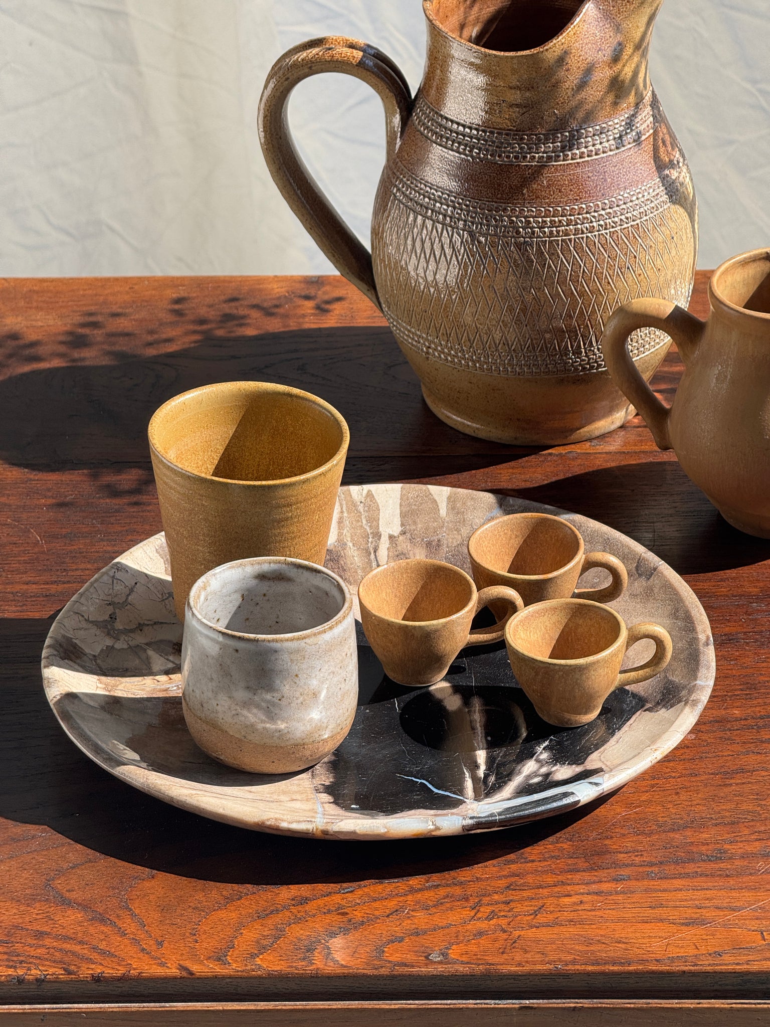 Lot de 8 mini tasses en grès D4,5