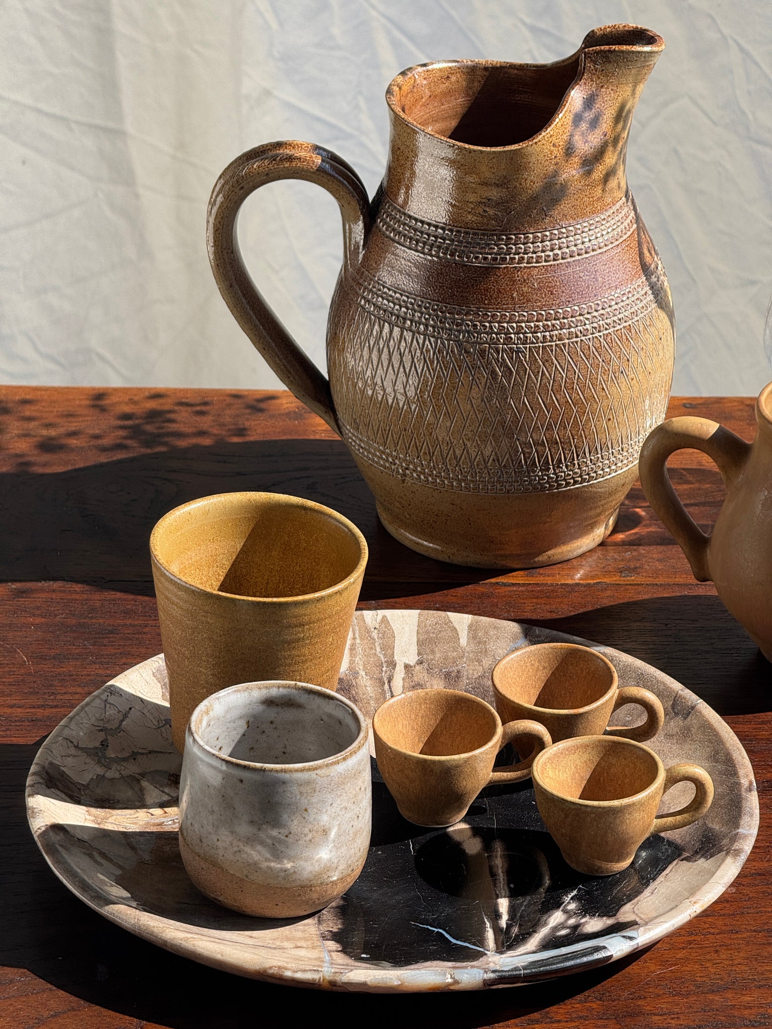 Lot de 8 mini tasses en grès D4,5