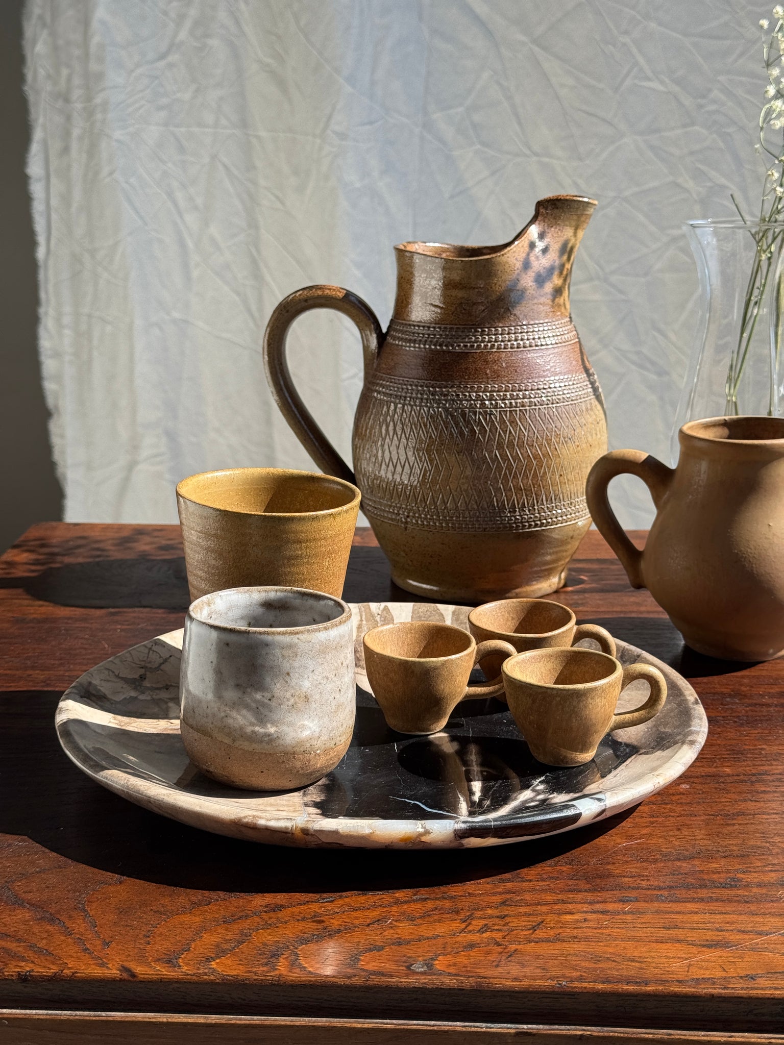 Lot de 8 mini tasses en grès D4,5