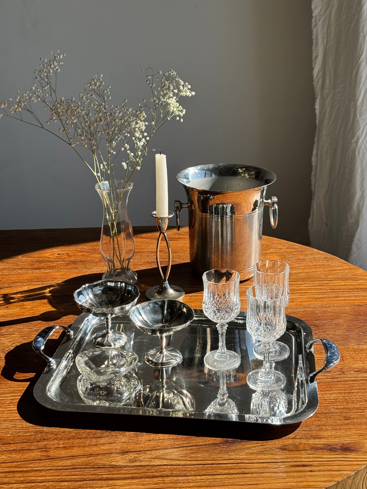 Petit seau à champagne évasé 2 boucles H20,5