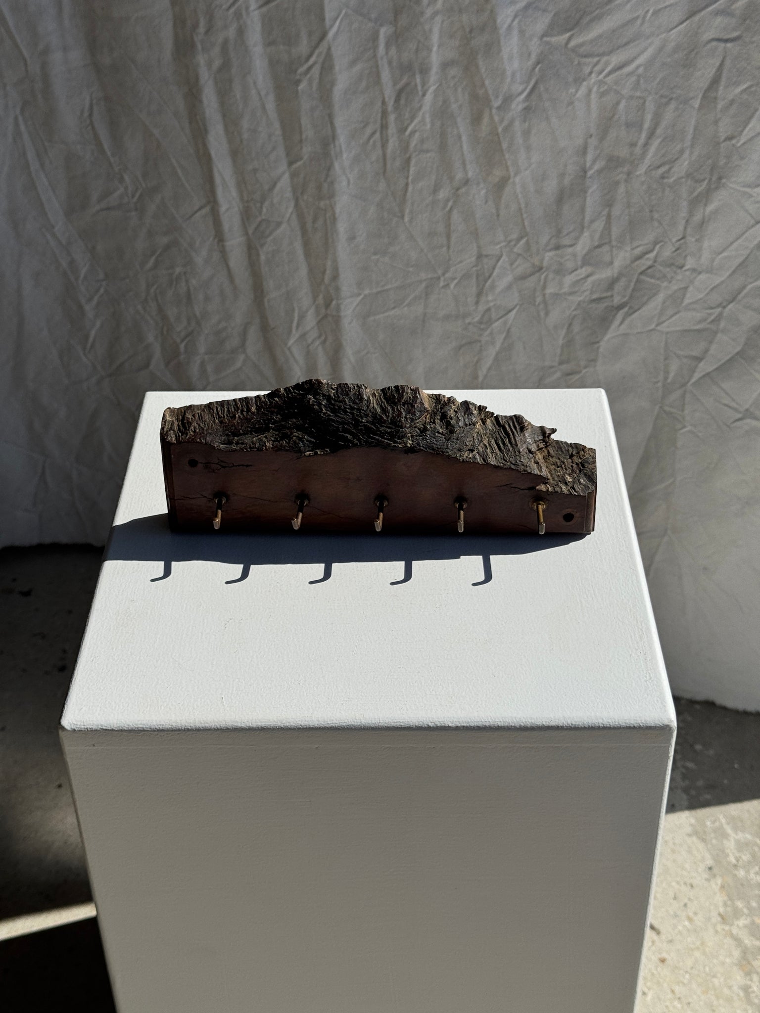 Petite patère en bois et métal pour clefs L24