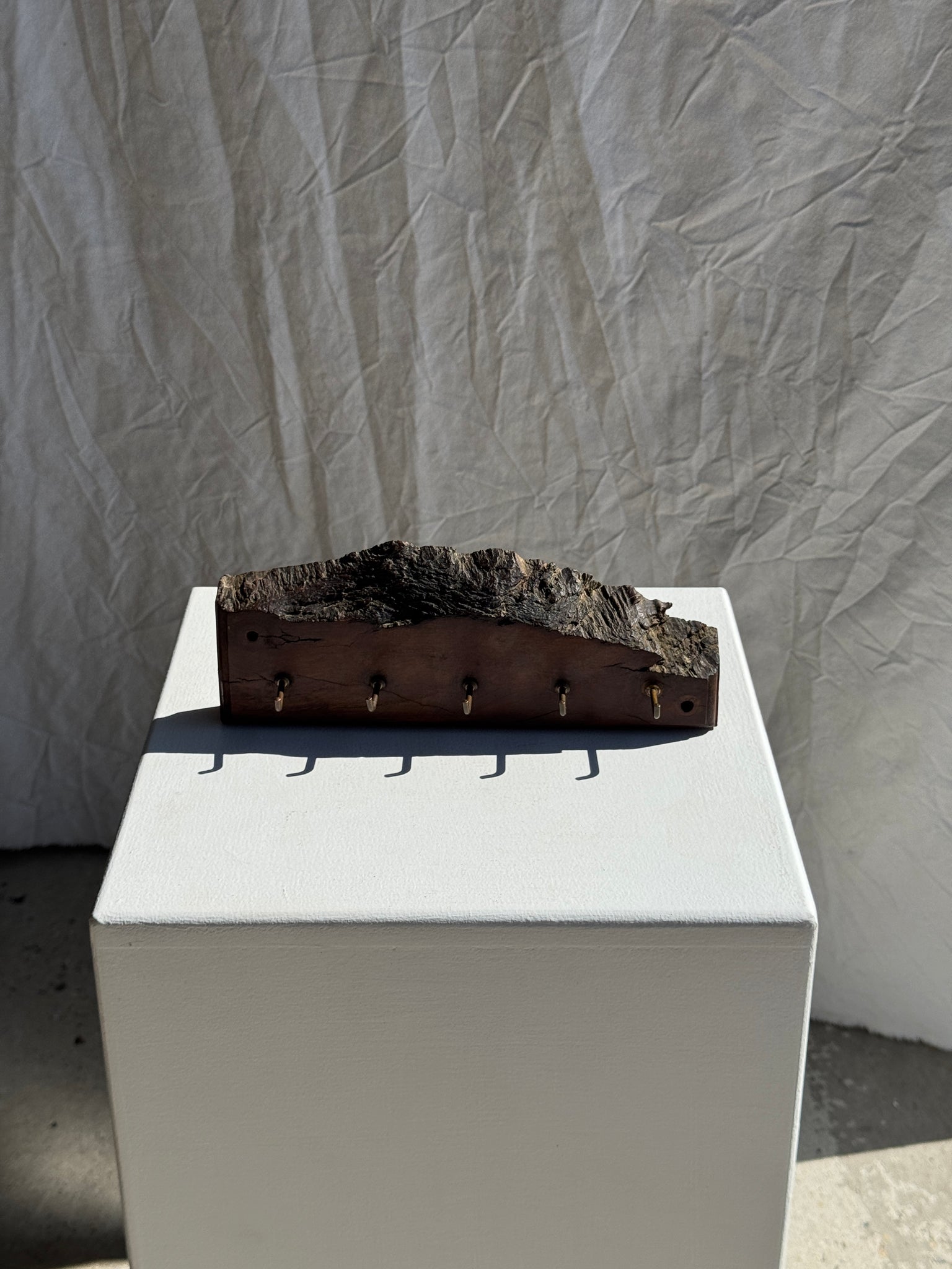 Petite patère en bois et métal pour clefs L24