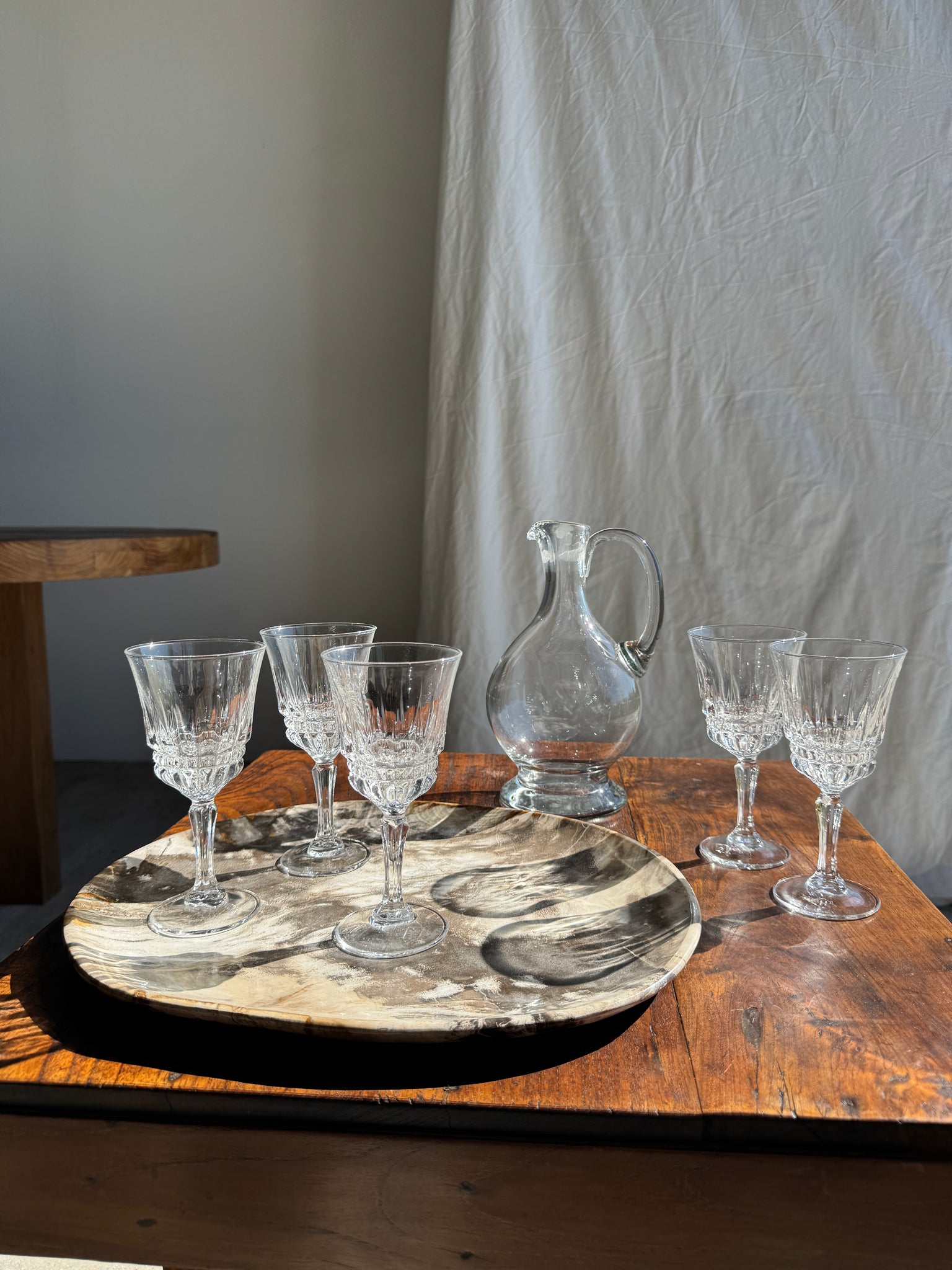 Lot de 5 verres classiques évasés à pied