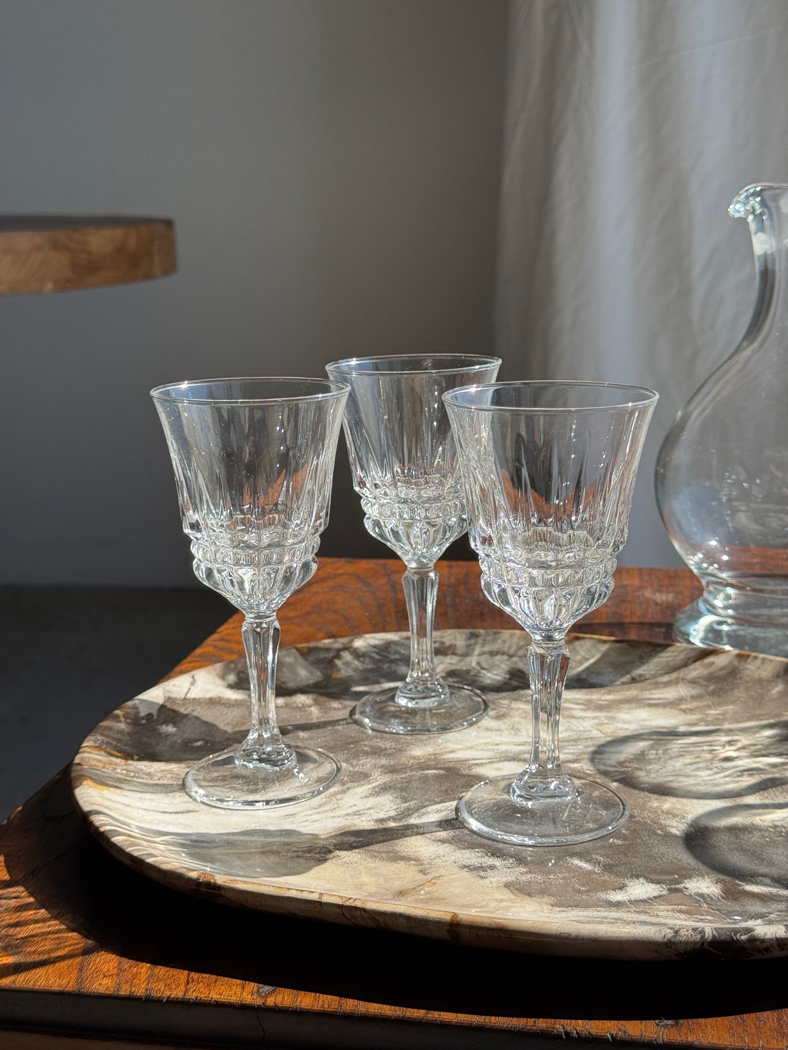 Lot de 5 verres classiques évasés à pied