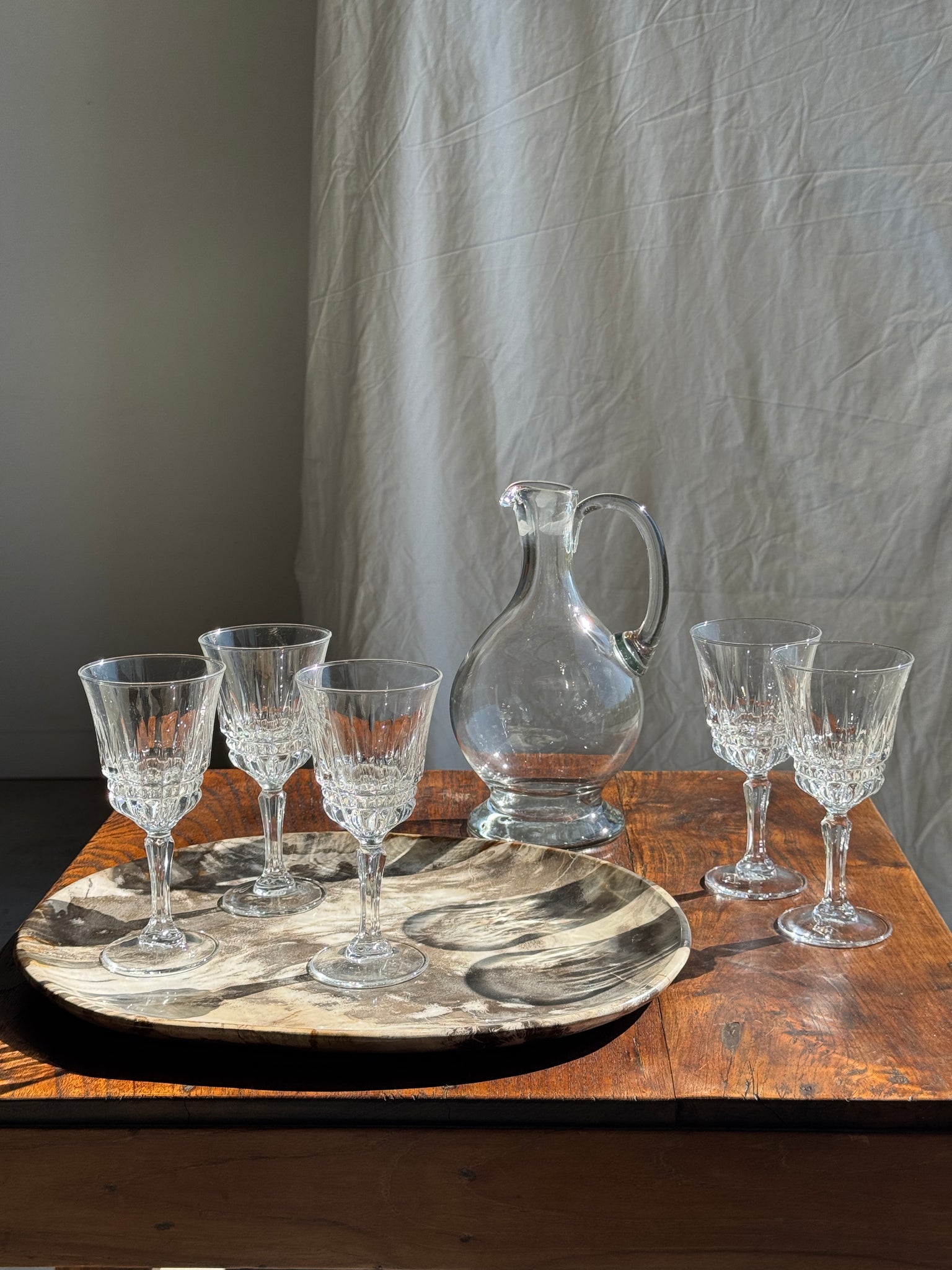 Lot de 5 verres classiques évasés à pied