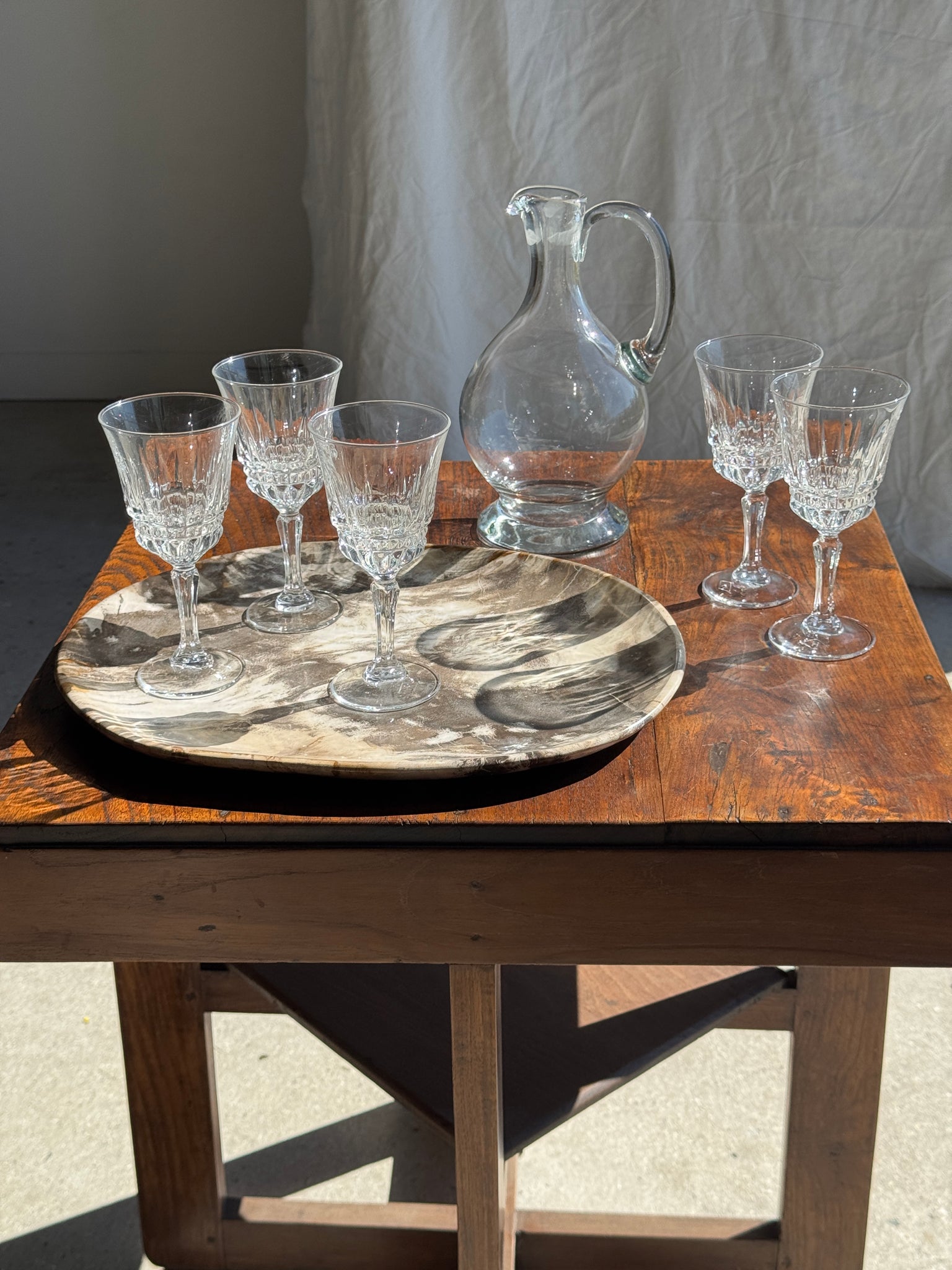 Lot de 5 verres classiques évasés à pied