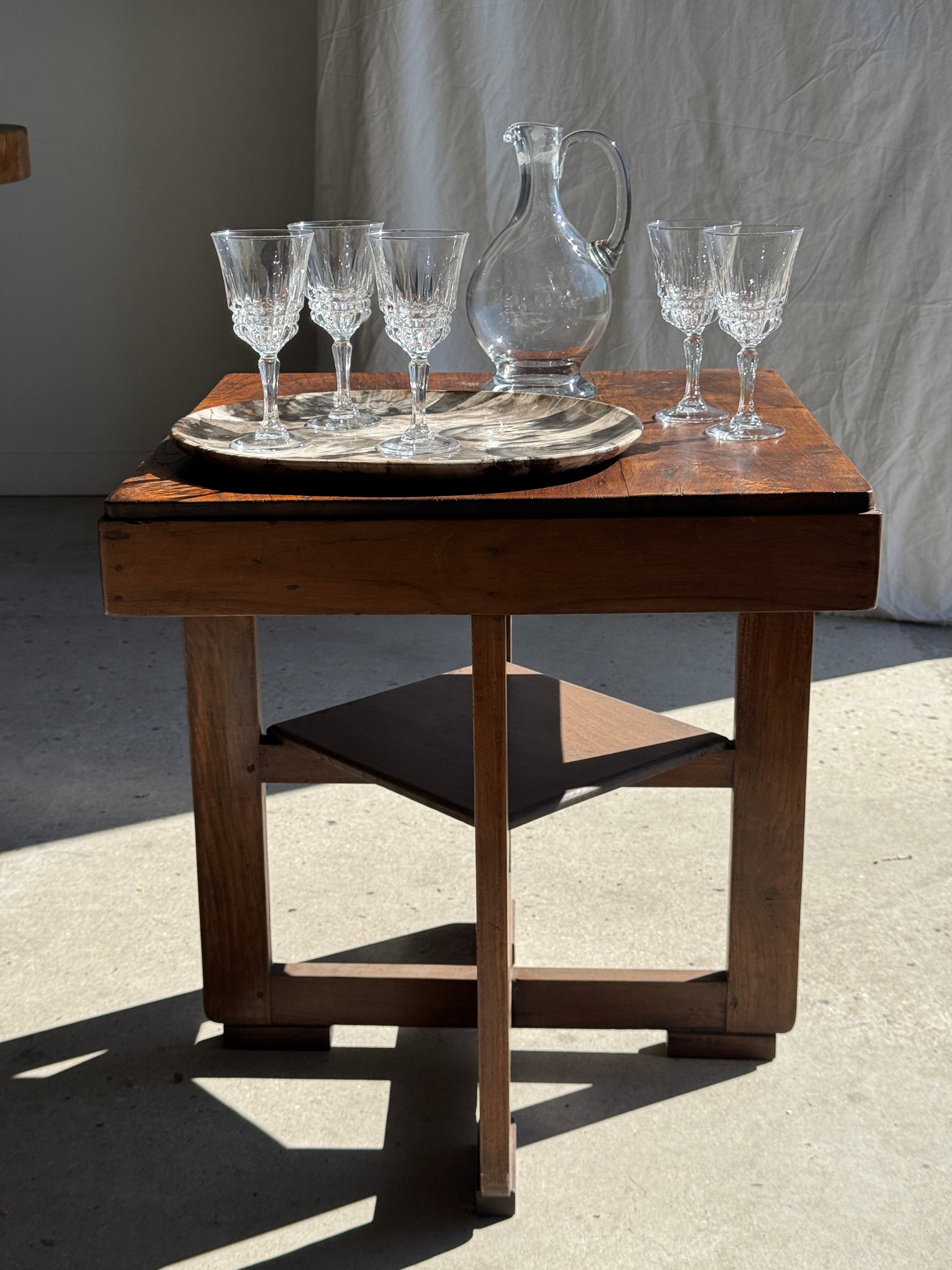 Lot de 5 verres classiques évasés à pied