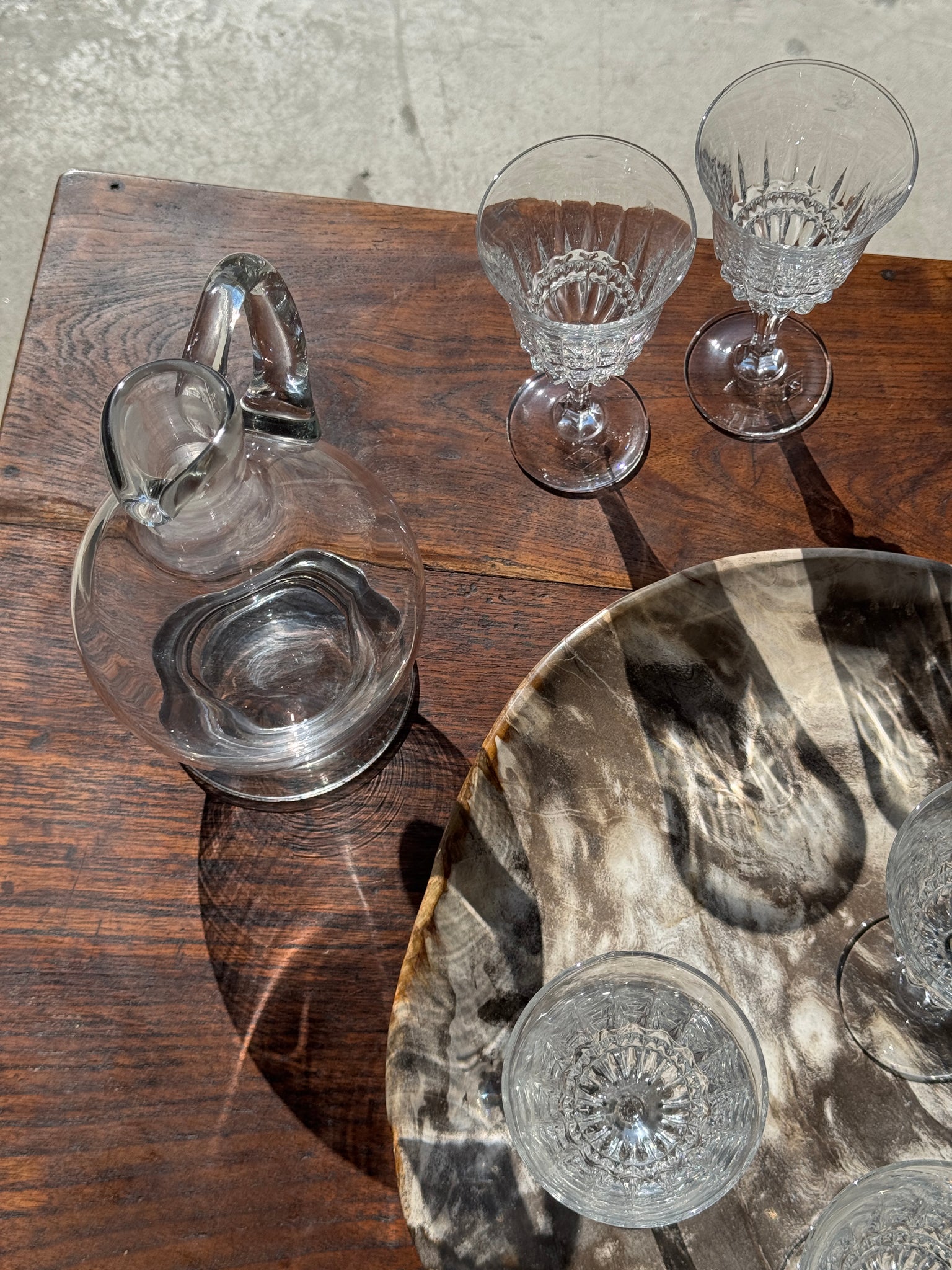 Lot de 5 verres classiques évasés à pied