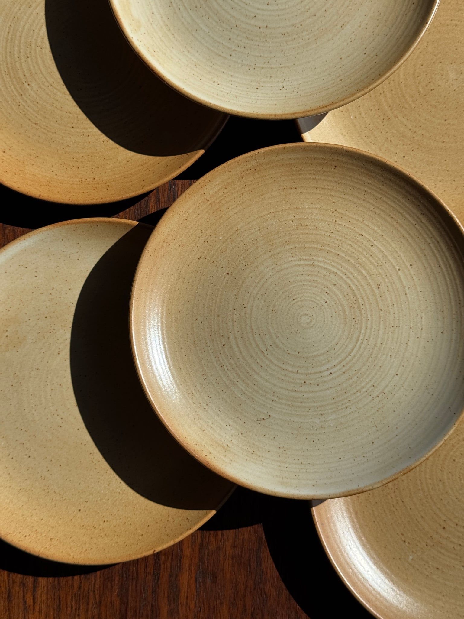 Lot de 6 assiettes à dessert en grès
