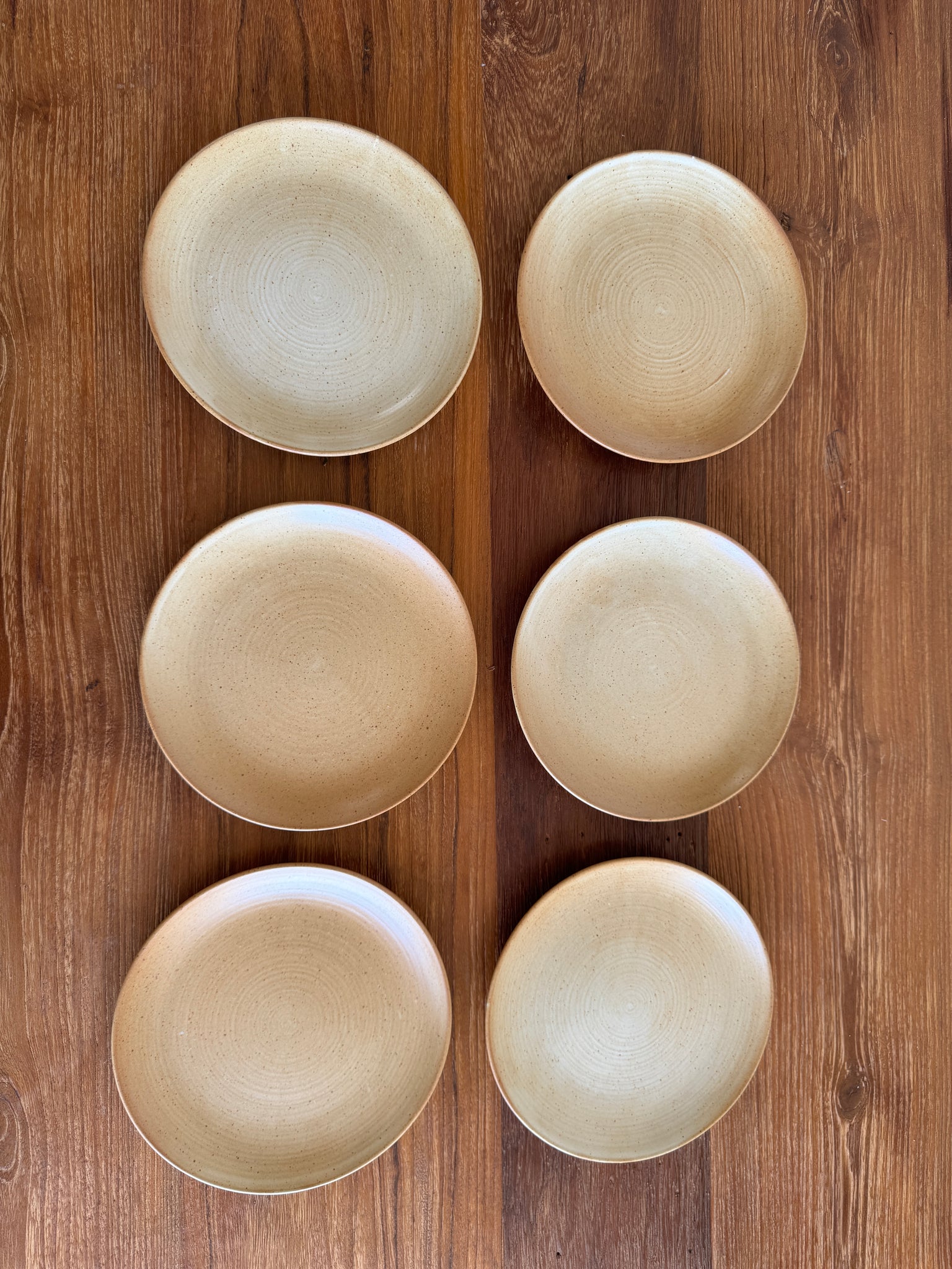 Lot de 6 assiettes à dessert en grès