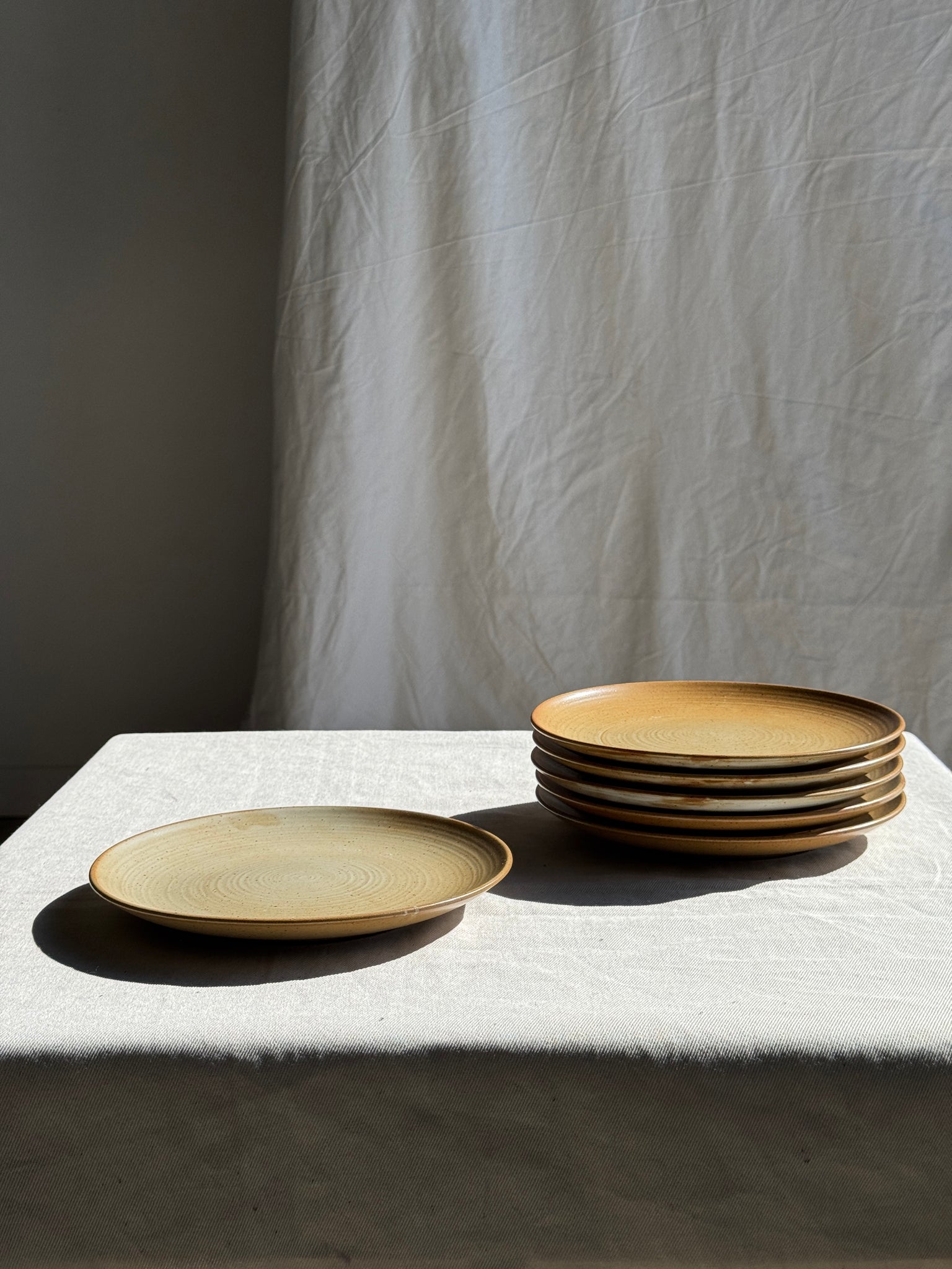 Lot de 6 assiettes à dessert en grès