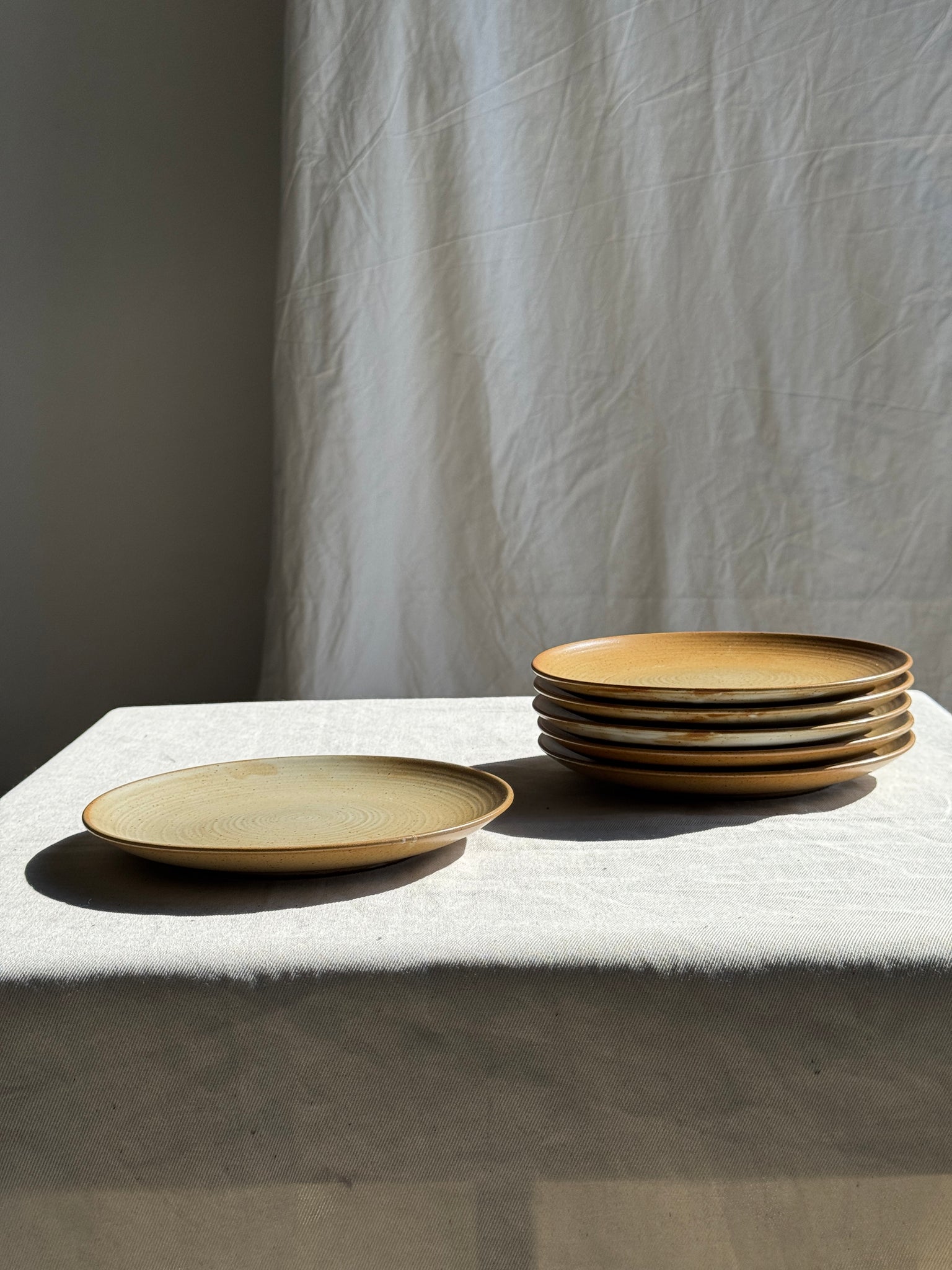 Lot de 6 assiettes à dessert en grès