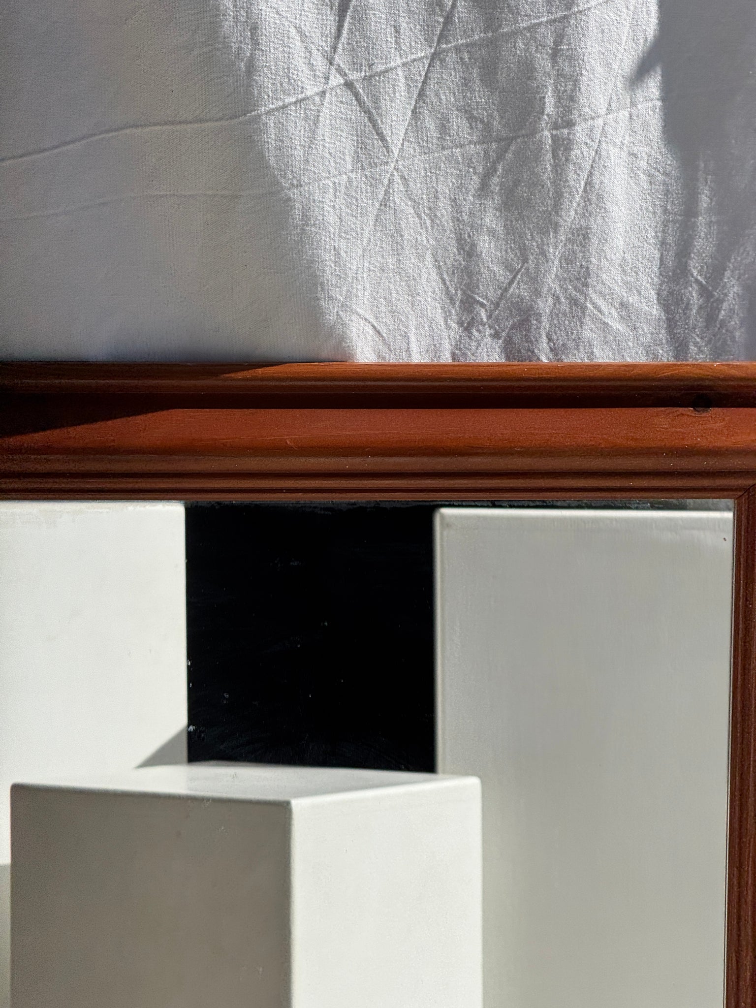 Miroir rectangulaire cadre en bois 88x62