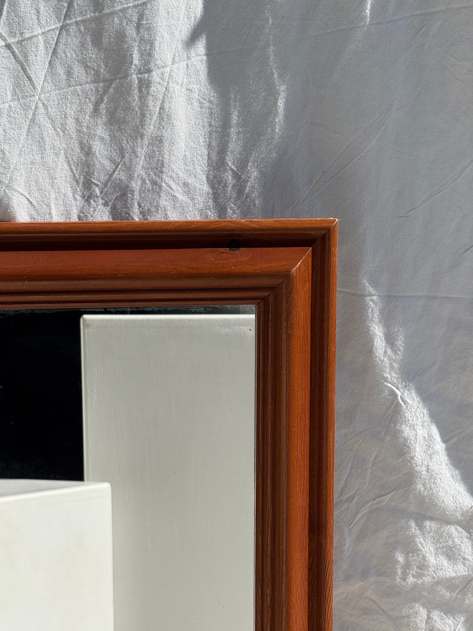 Miroir rectangulaire cadre en bois 88x62