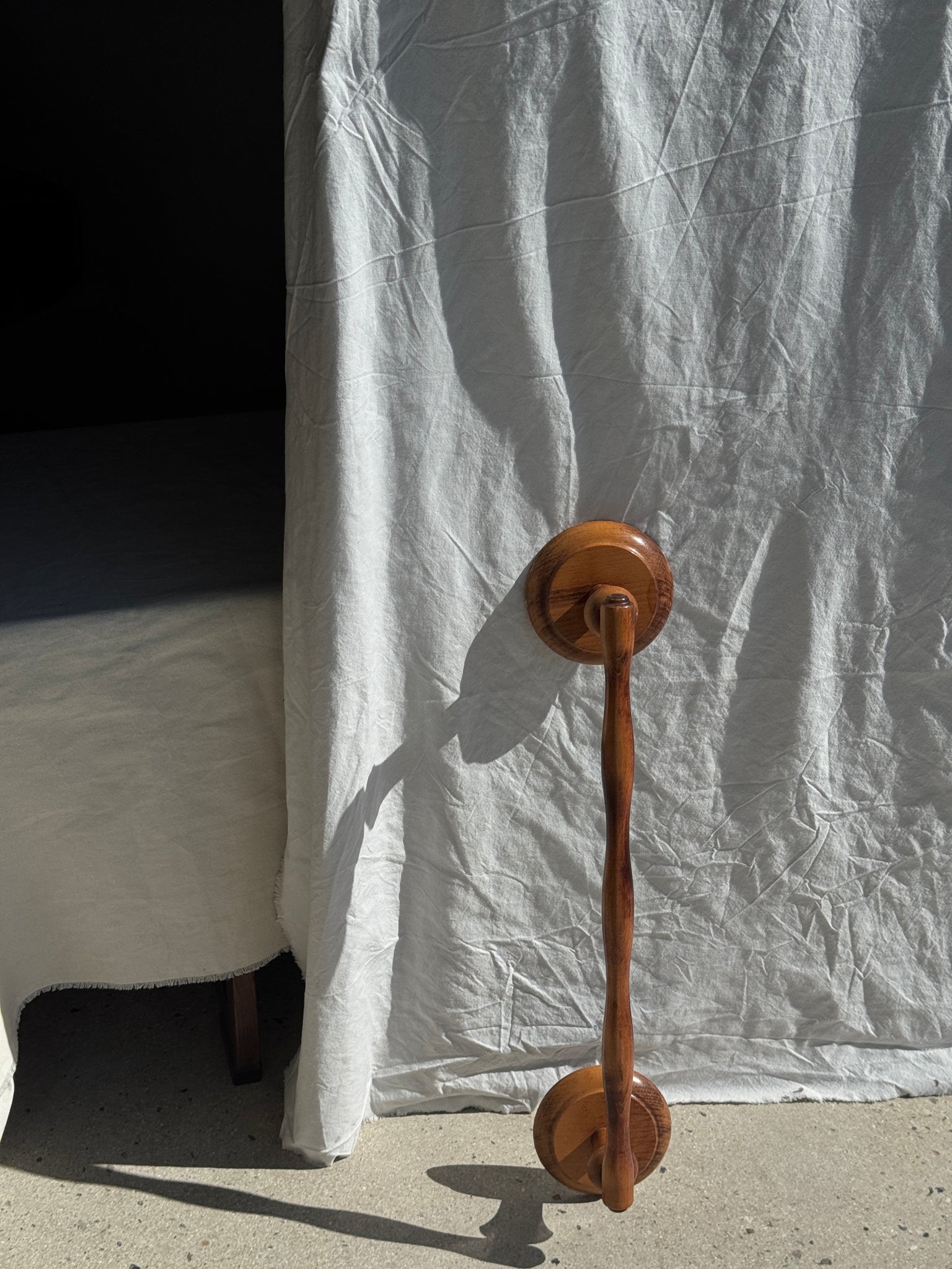 Porte-serviette en bois vintage