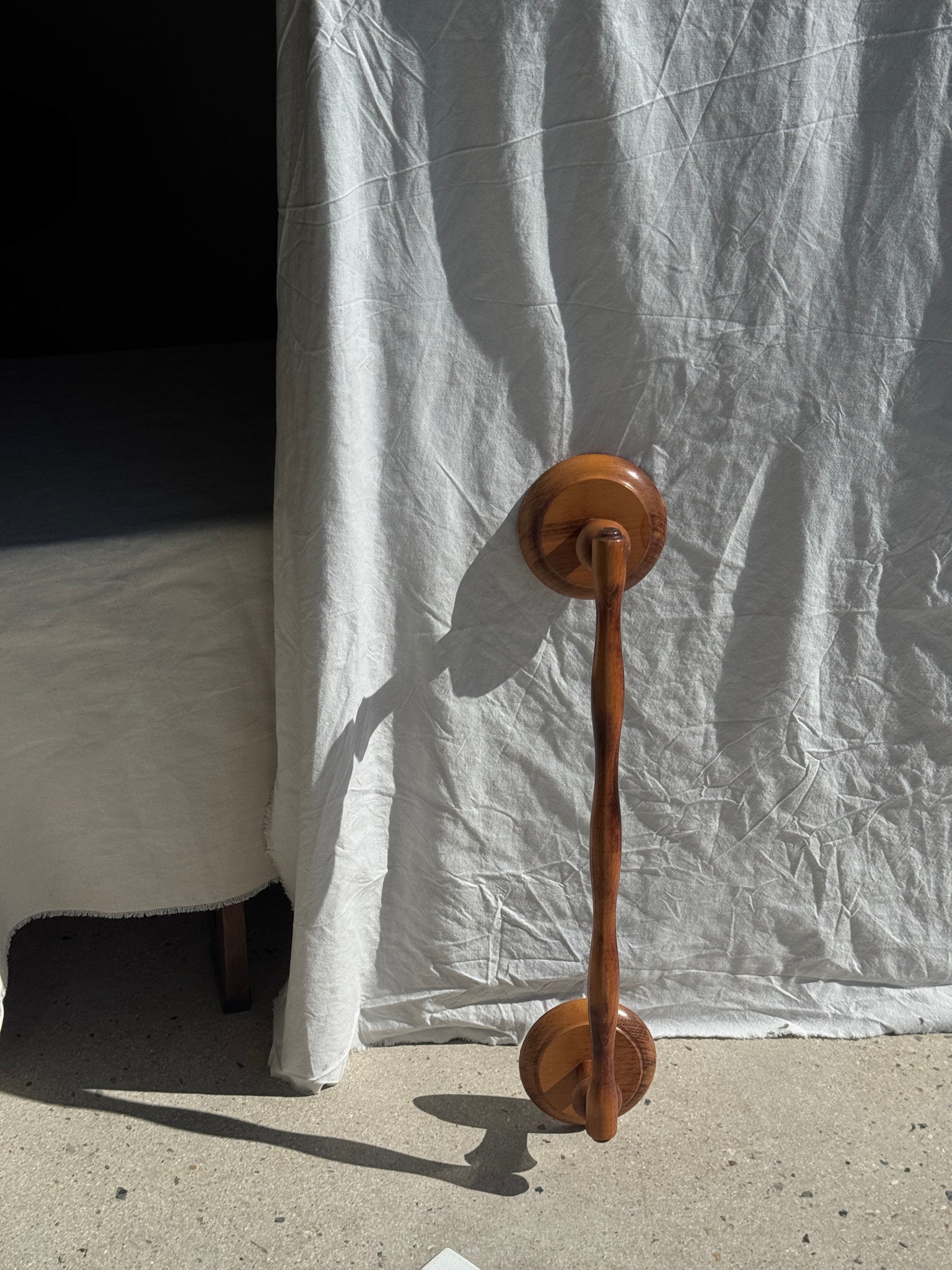Porte-serviette en bois vintage