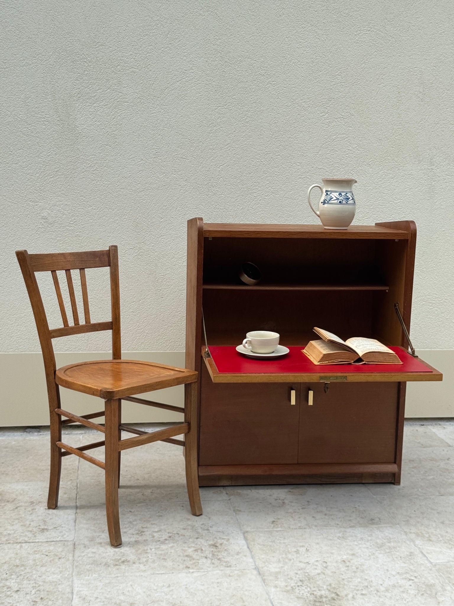 Petit secrétaire à abattant années 60 vintage