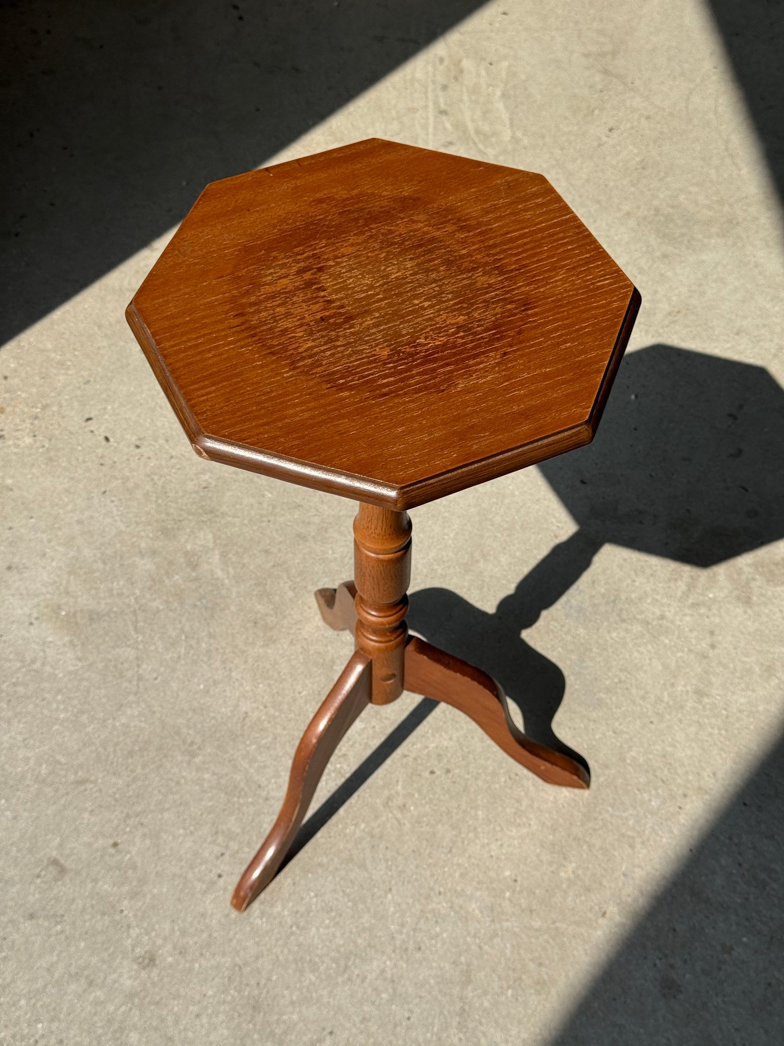 Guéridon octogonal en bois H56,5