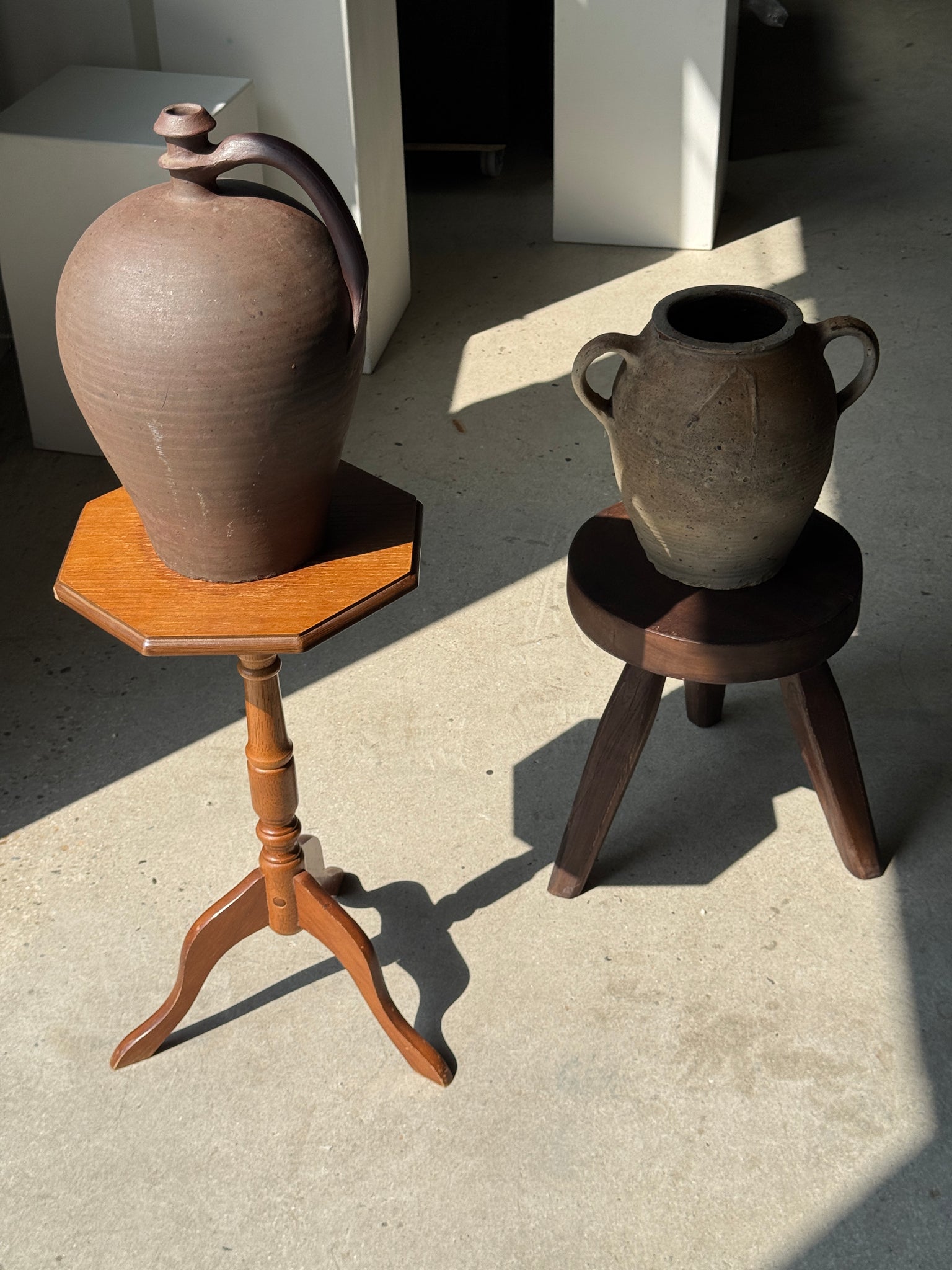 Guéridon octogonal en bois H56,5