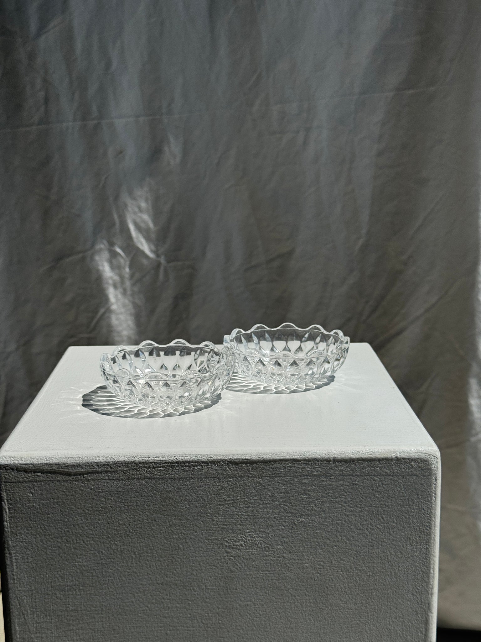 Petite bonbonnière en verre Cristal d'Arques France