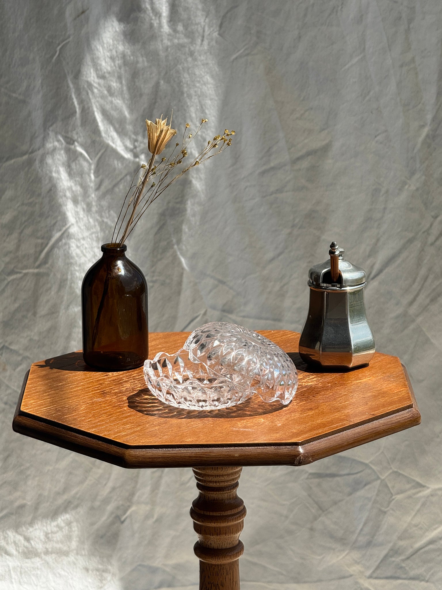 Petite bonbonnière en verre Cristal d'Arques France