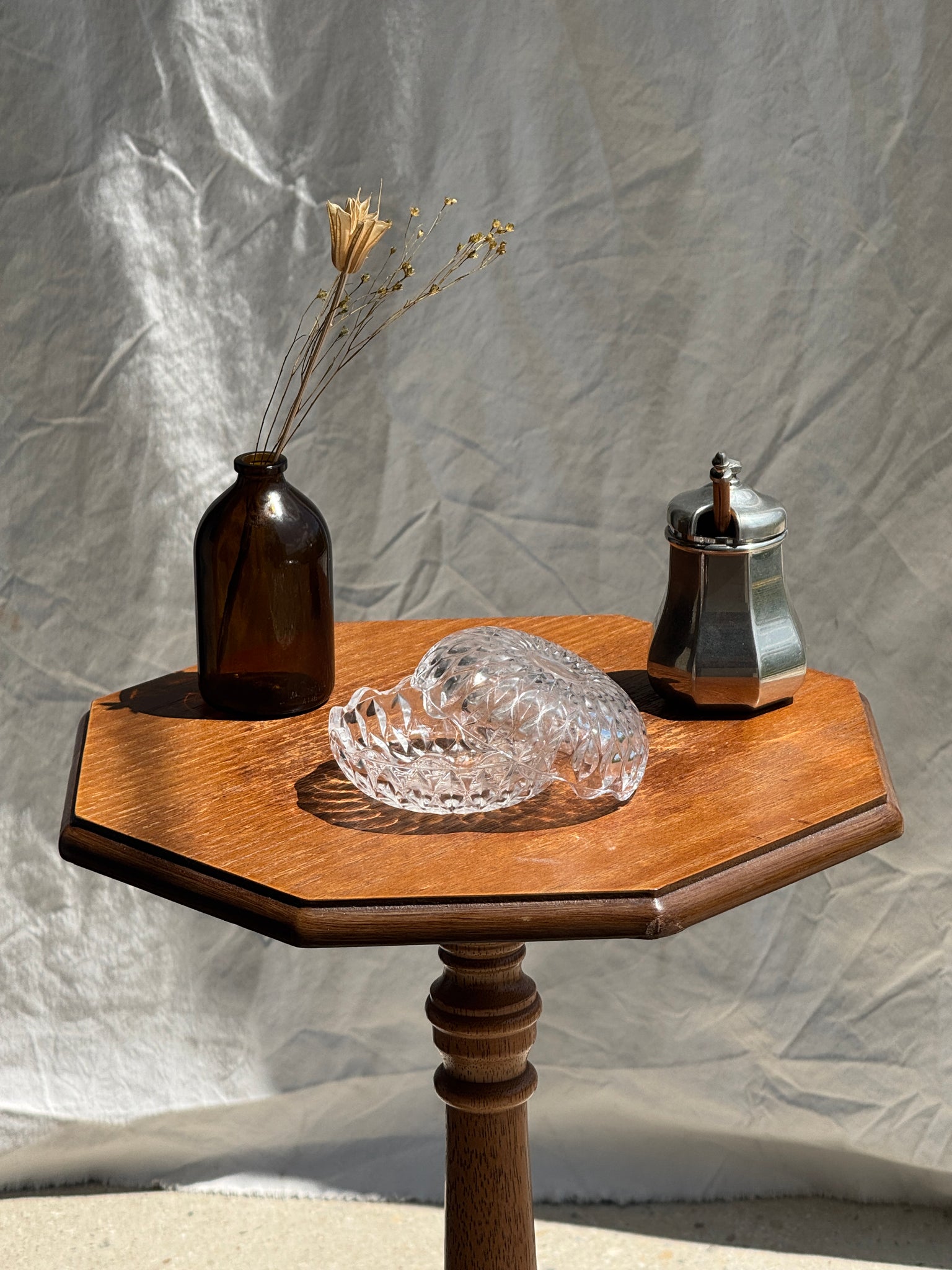 Petite bonbonnière en verre Cristal d'Arques France