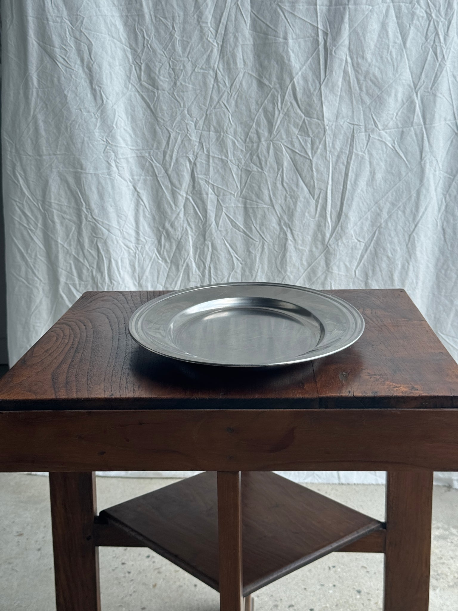 Grand plat ovale en métal argenté Guy Degrenne Inox 18-10 Made in France