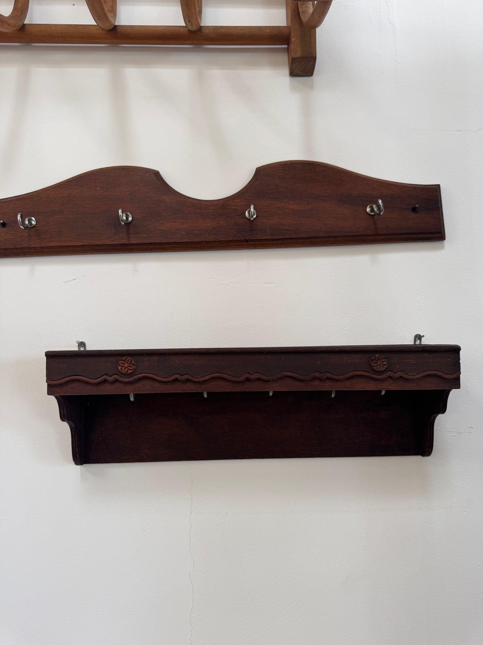 Patère en bois à 5 accroches
