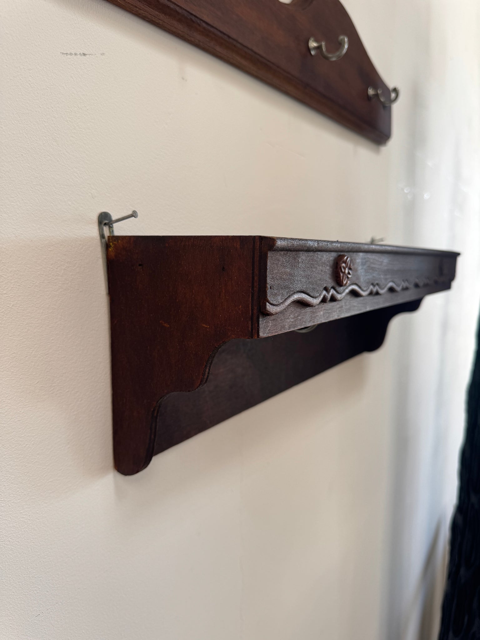 Patère en bois à 5 accroches