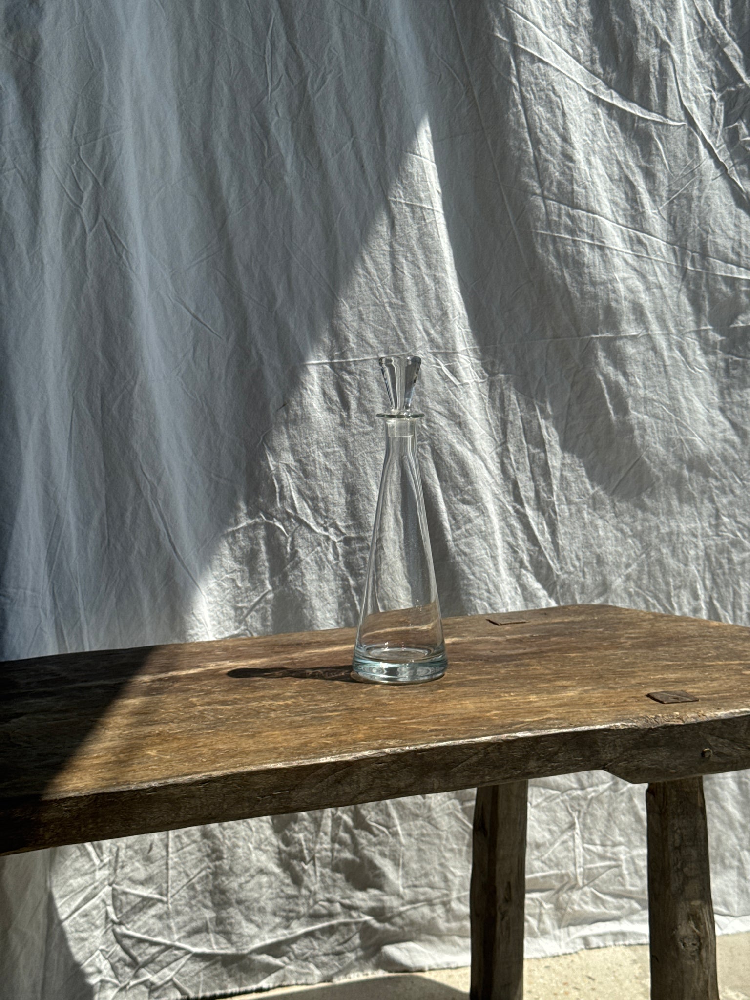 Carafe en verre conique à bouchon H32,5
