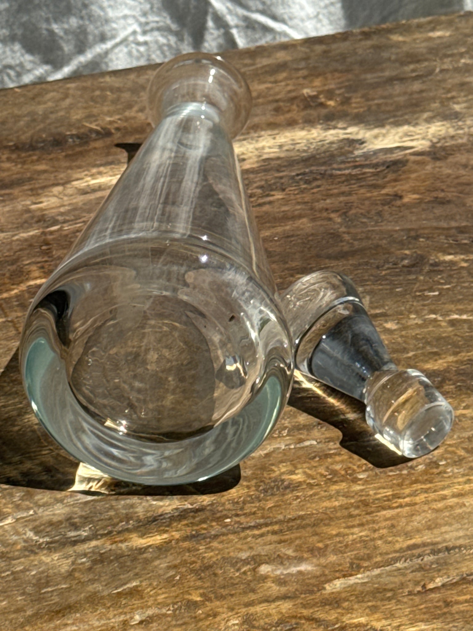 Carafe en verre conique à bouchon H32,5