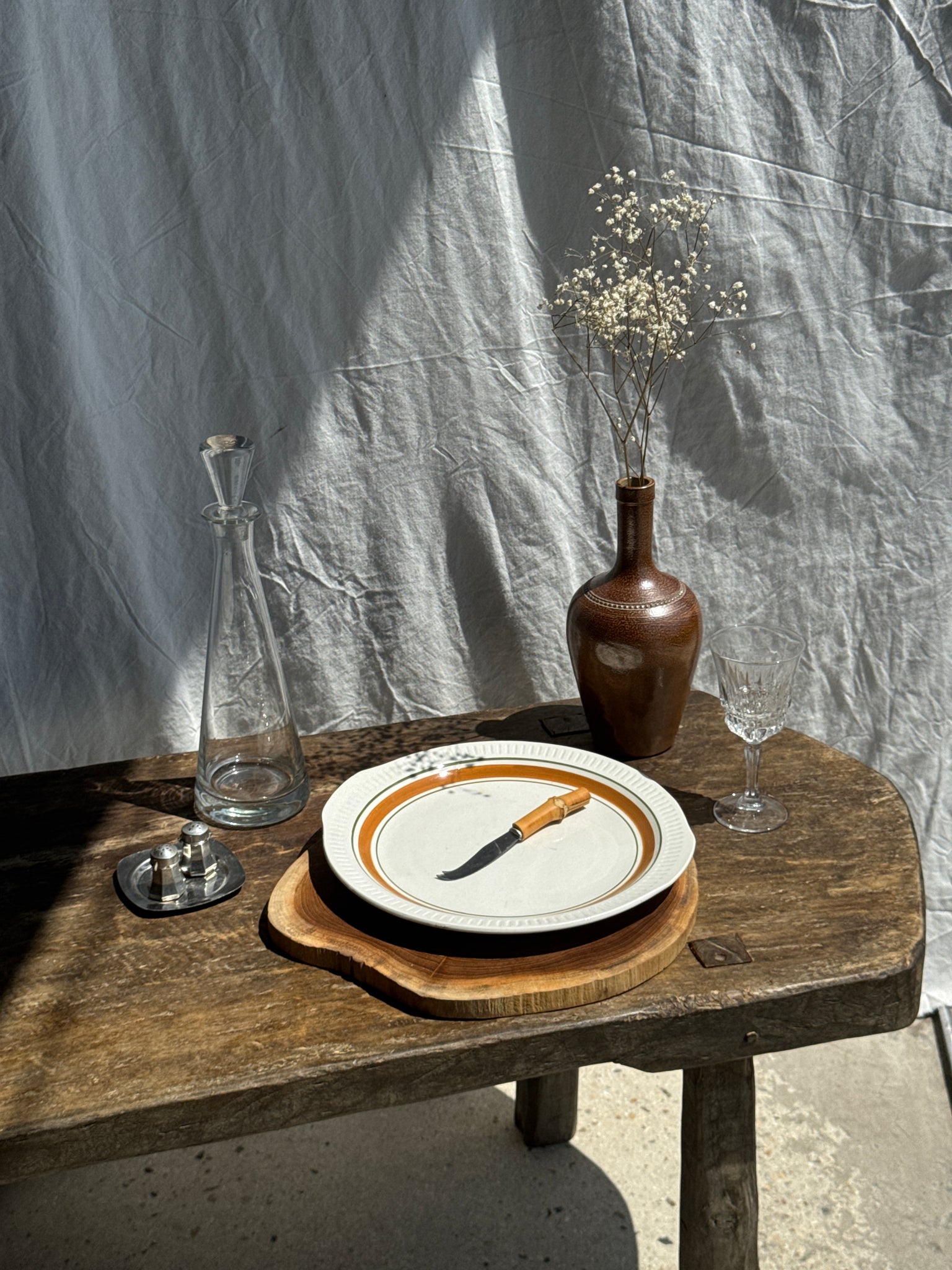Carafe en verre conique à bouchon H32,5