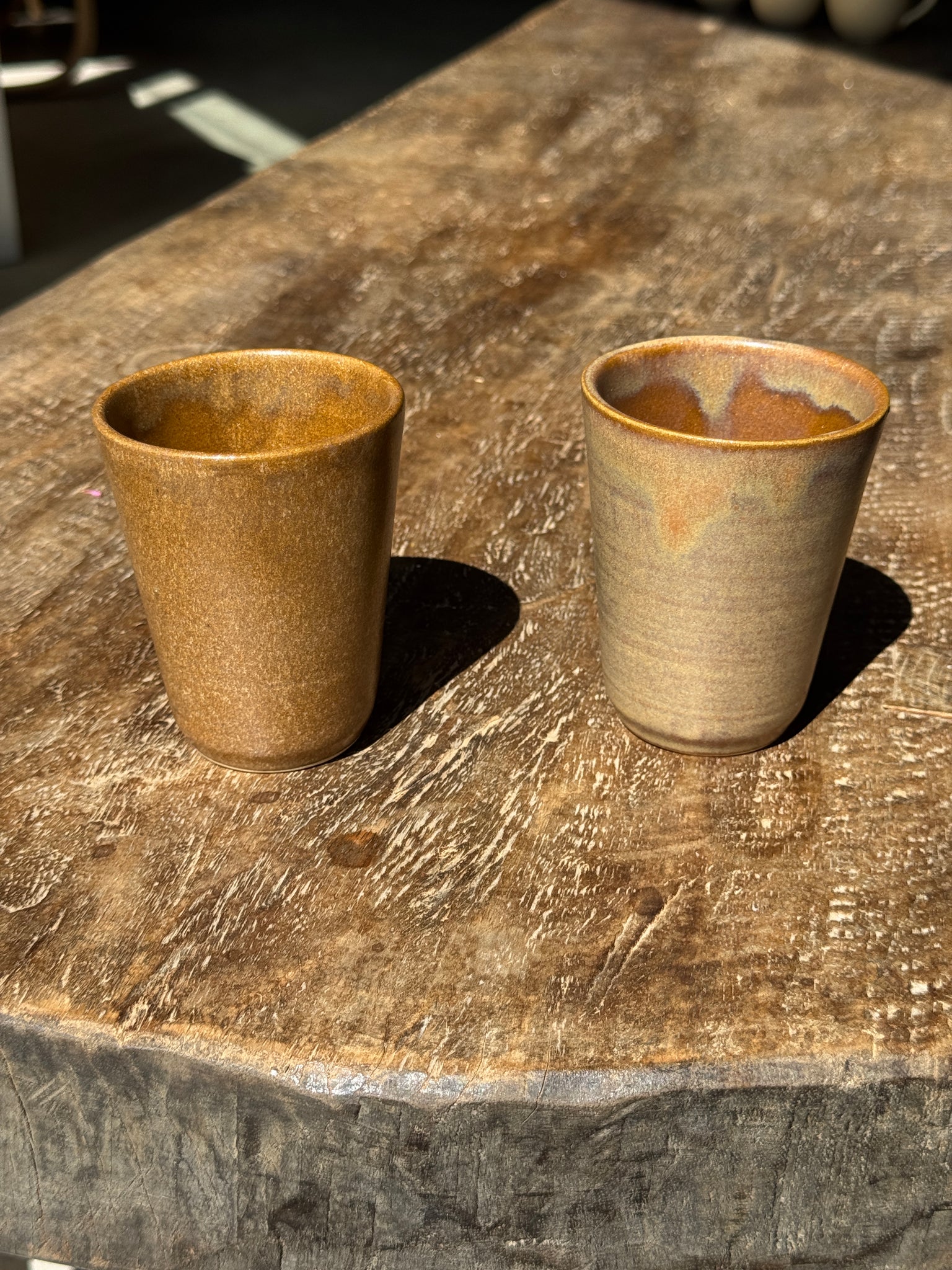 Paire de tasses mug Digoin en grès