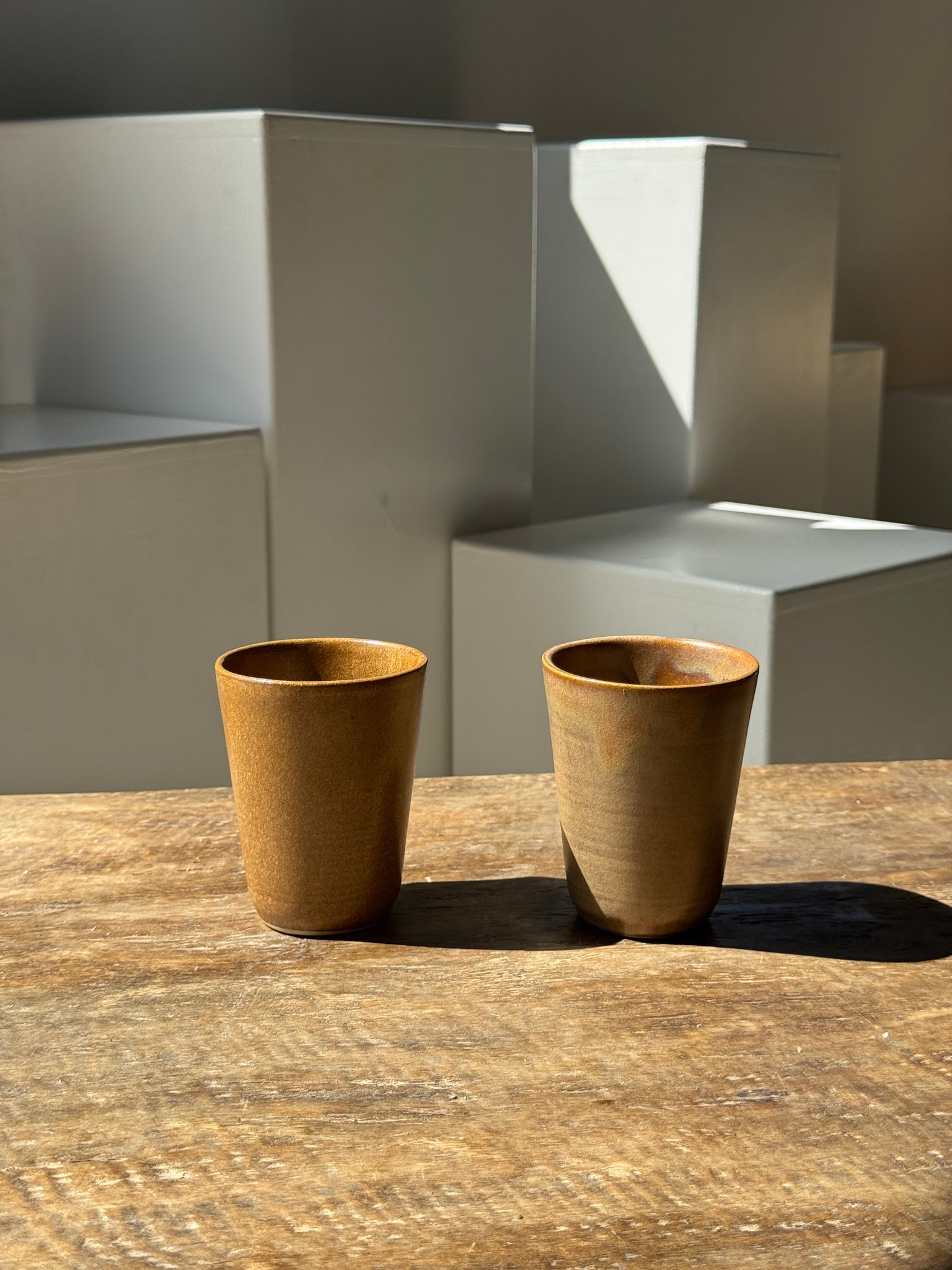 Paire de tasses mug Digoin en grès