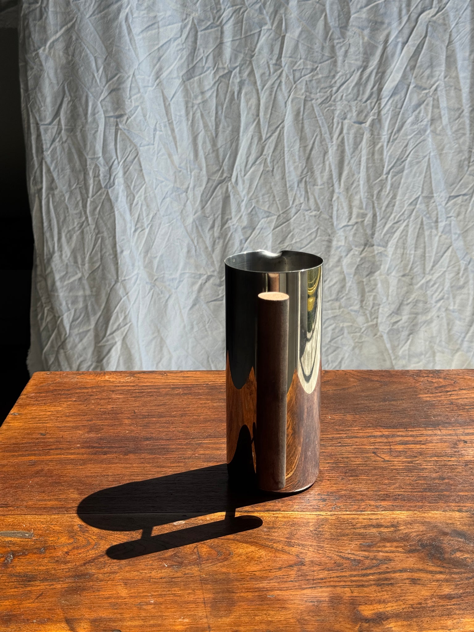 Verseuse  pichet en inox Guy Degrenne anse en bois géométrique