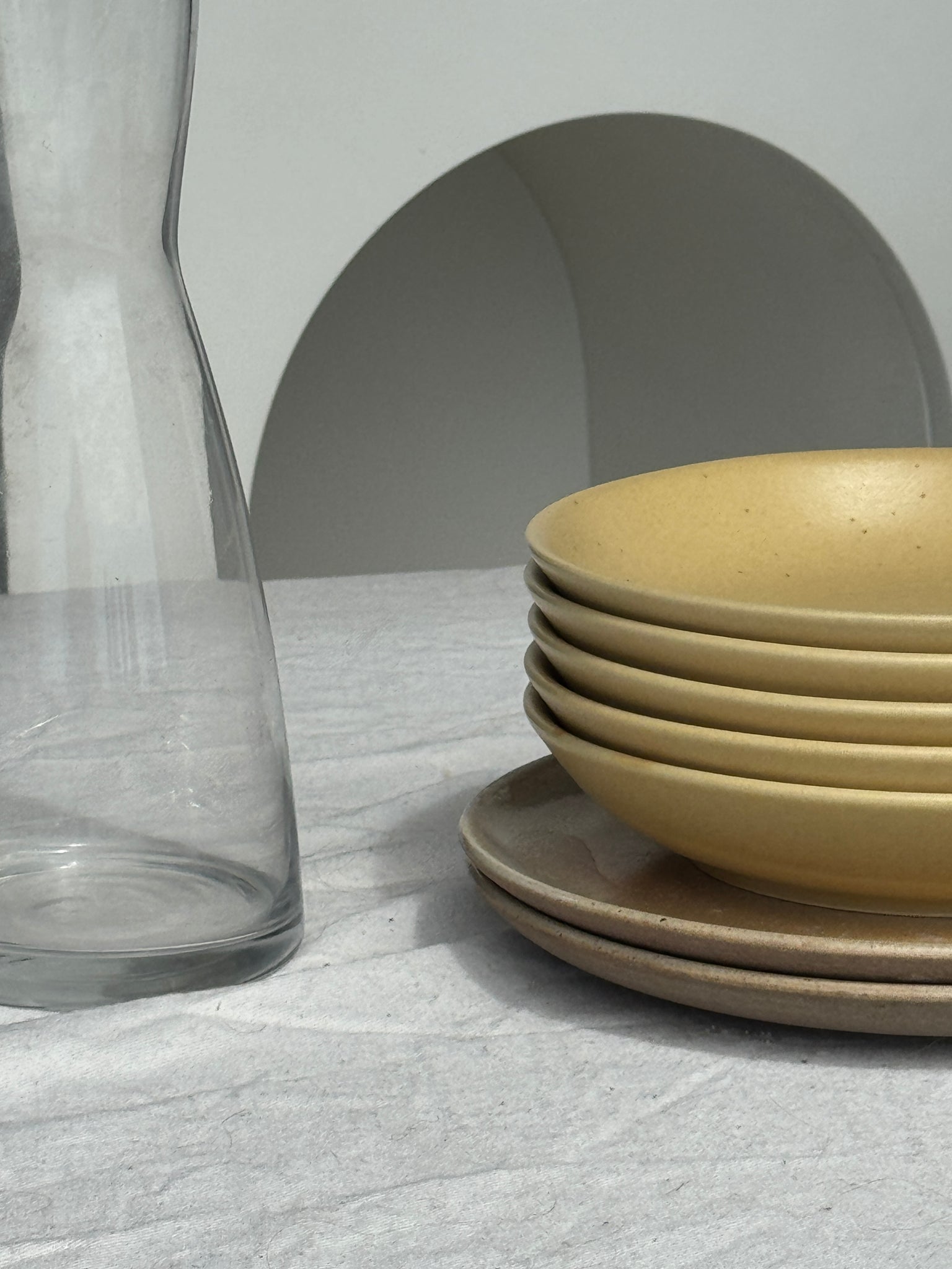 Lot de 6 assiettes creuses en grès véritable D21
