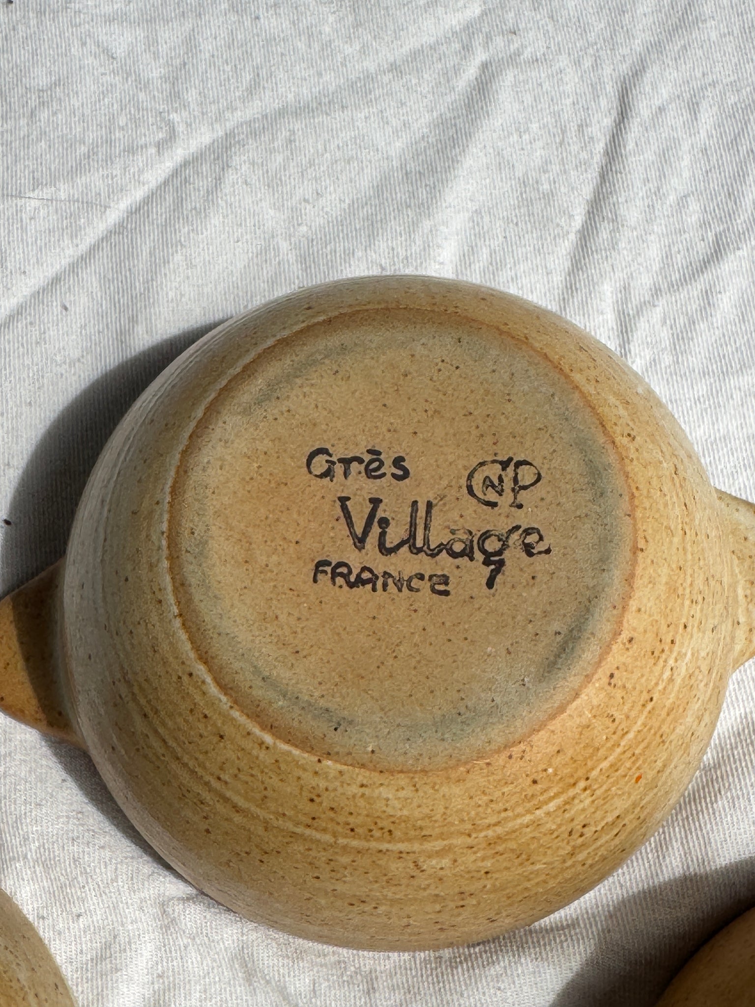 Lot de 4 petits bols à anse CNP Grès Village France