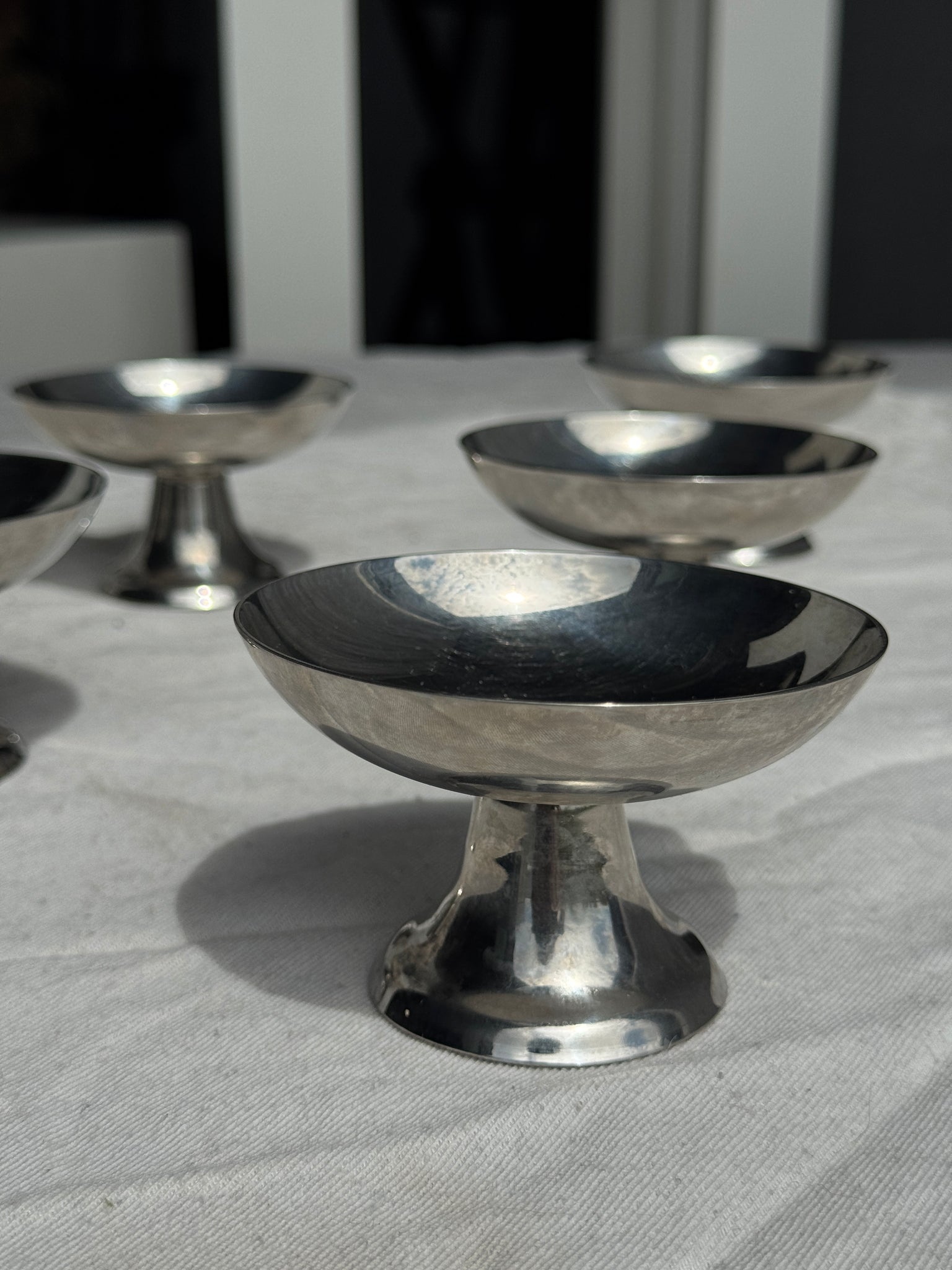 Lot de 6 coupes à glace sur pied moyen évasé vintage H6 D9