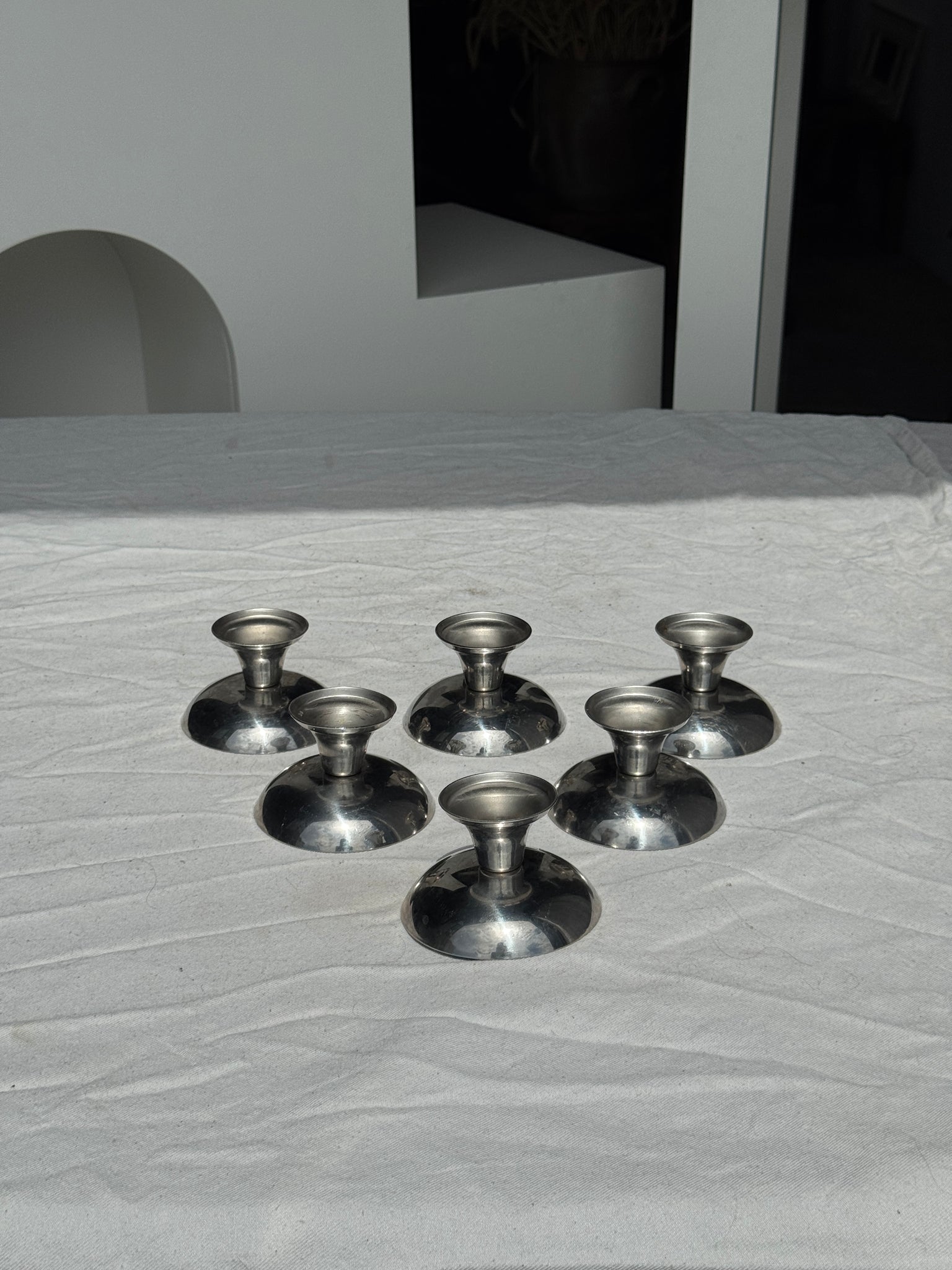 Lot de 6 coupes à glace sur pied moyen évasé vintage H6 D9