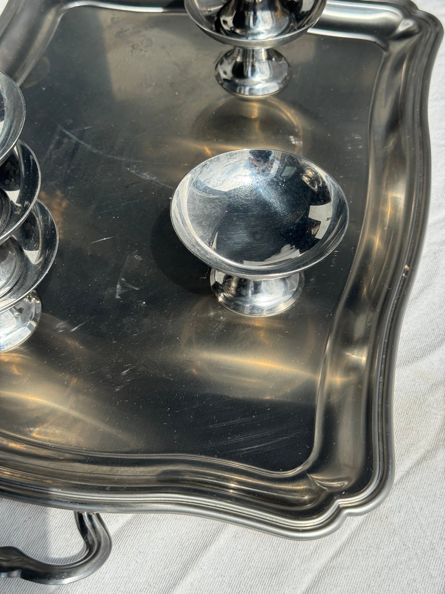 Lot de 6 coupes à glace sur pied moyen évasé vintage H6 D9