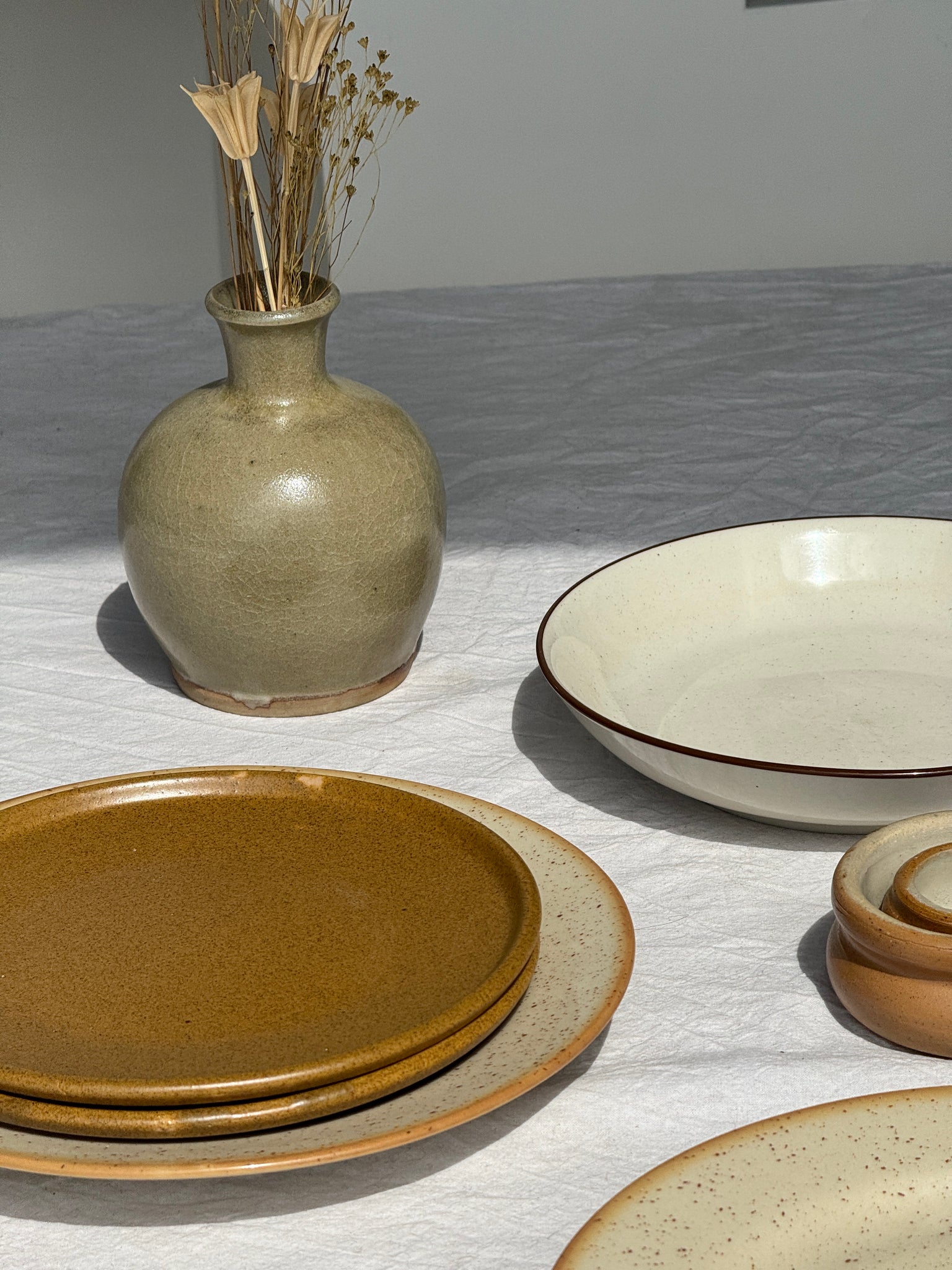Petit vase boule en grès H14