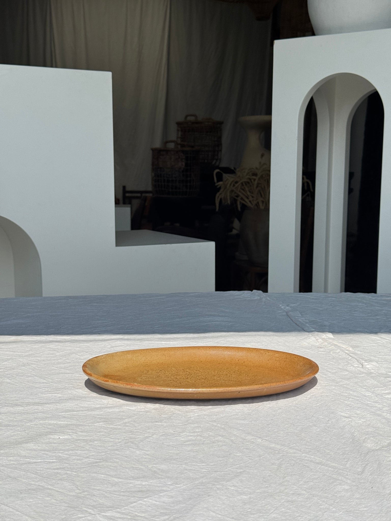 Plat ovale moyen grès de France Brenne L27,5