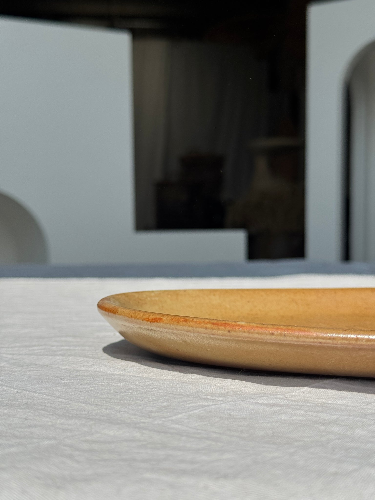 Plat ovale moyen grès de France Brenne L27,5