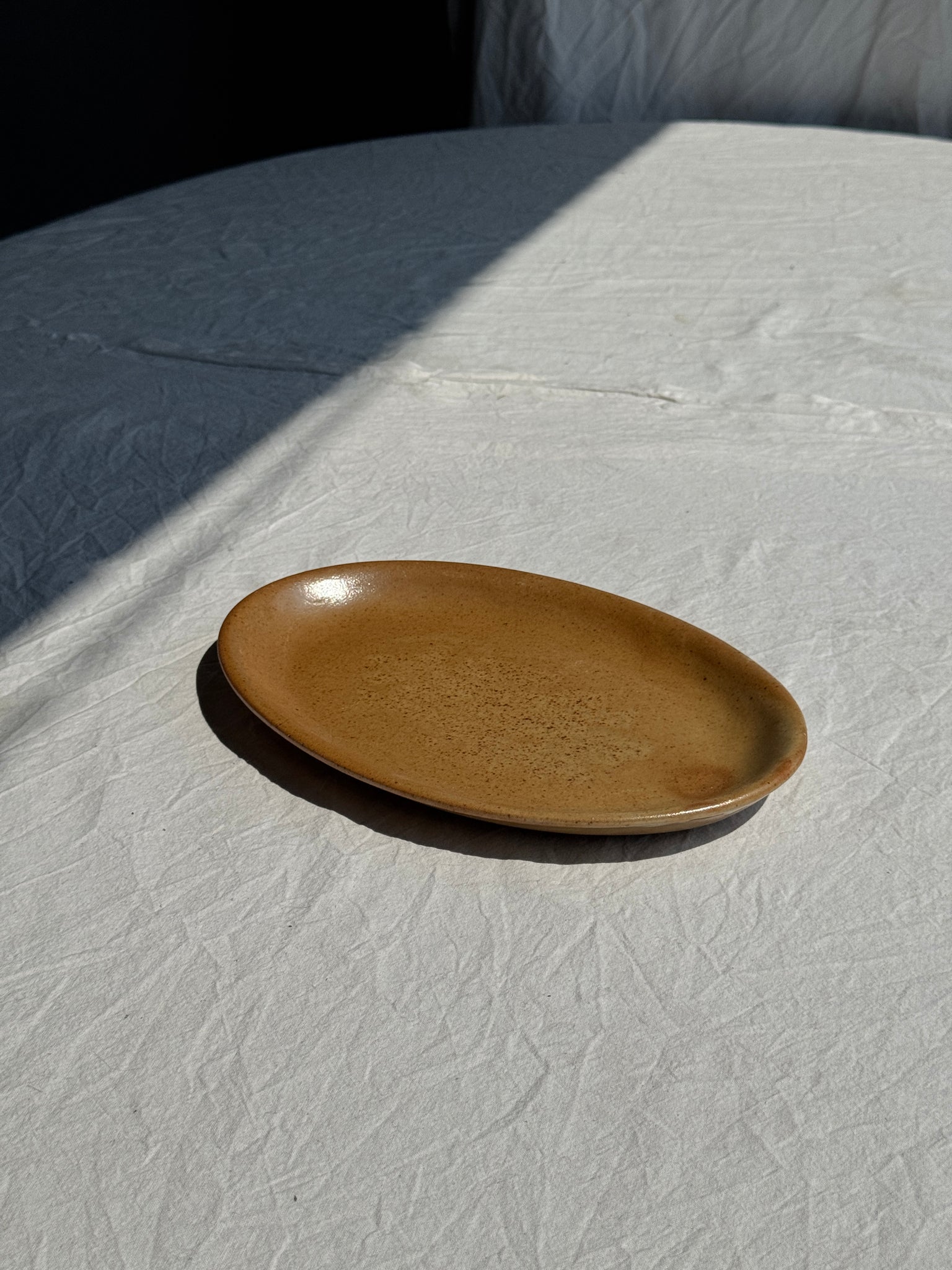 Plat ovale moyen grès de France Brenne L27,5