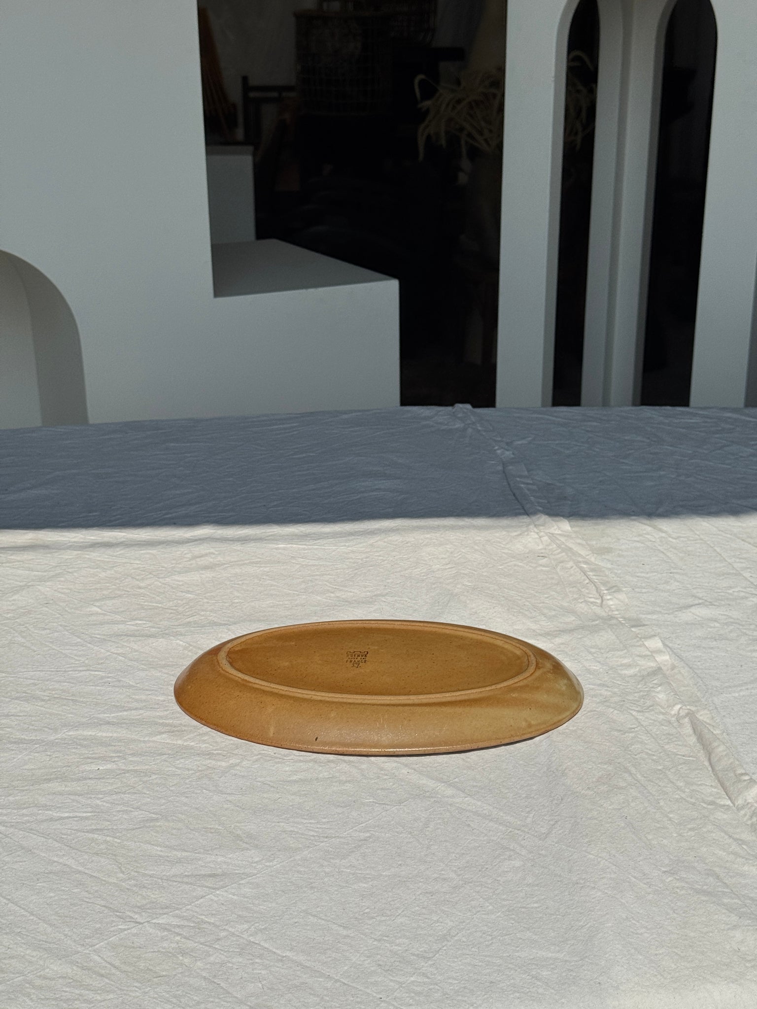 Plat ovale moyen grès de France Brenne L27,5
