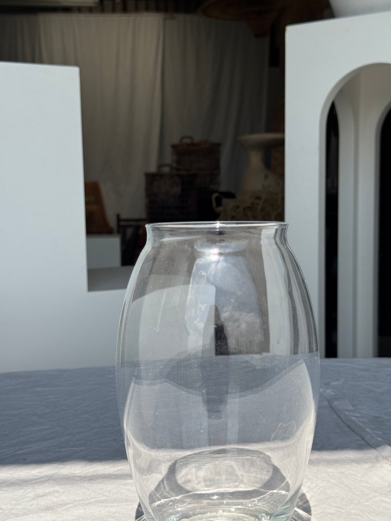 Vase transparent en verre H22
