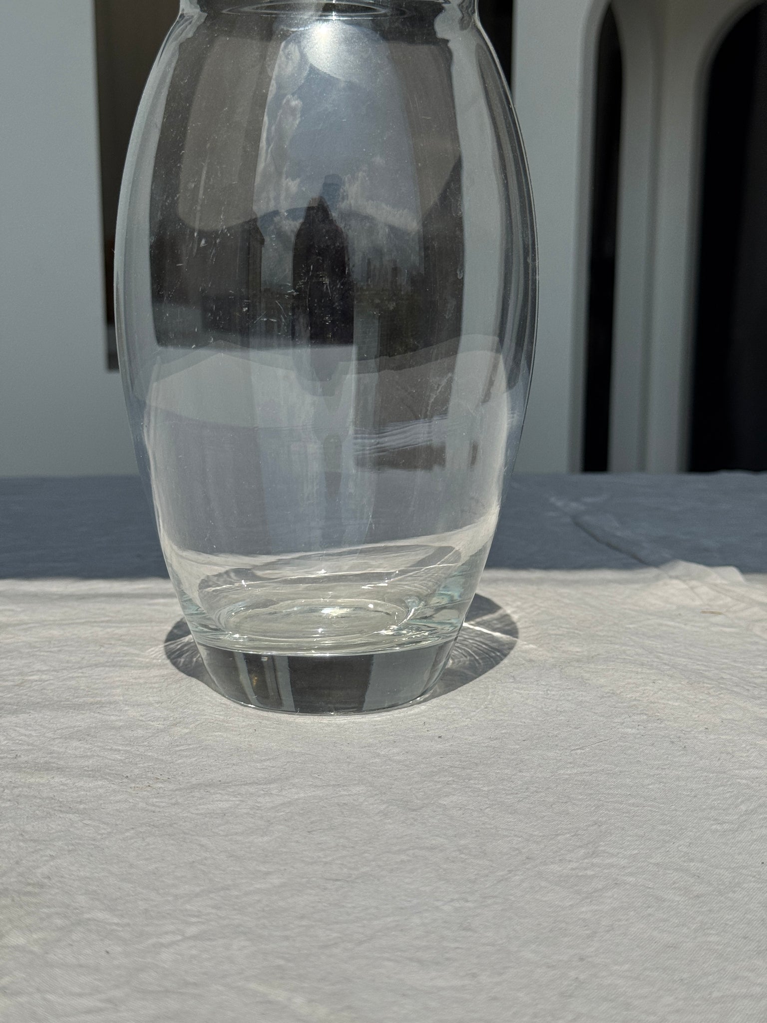 Vase transparent en verre H22